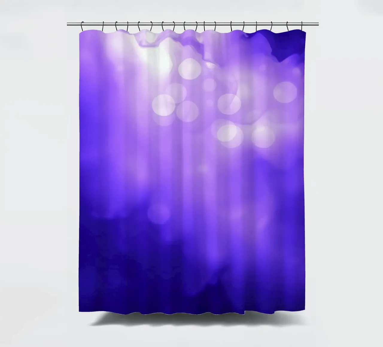 Abstract purple background with soft glowing dots shower curtain by DesignDoodle
