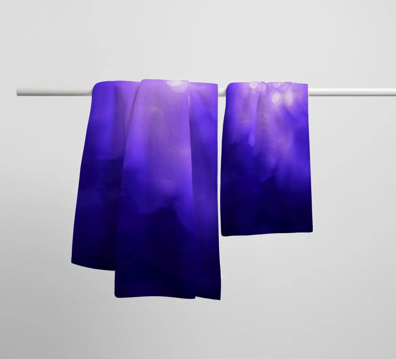 Abstract purple background with soft glowing dots towel by DesignDoodle