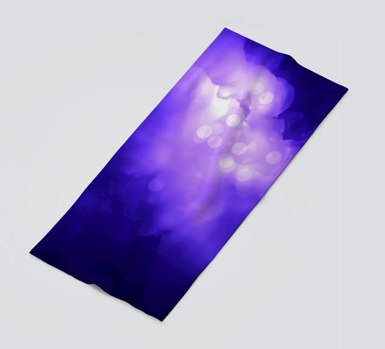 Abstract purple background with soft glowing dots beach towel by DesignDoodle