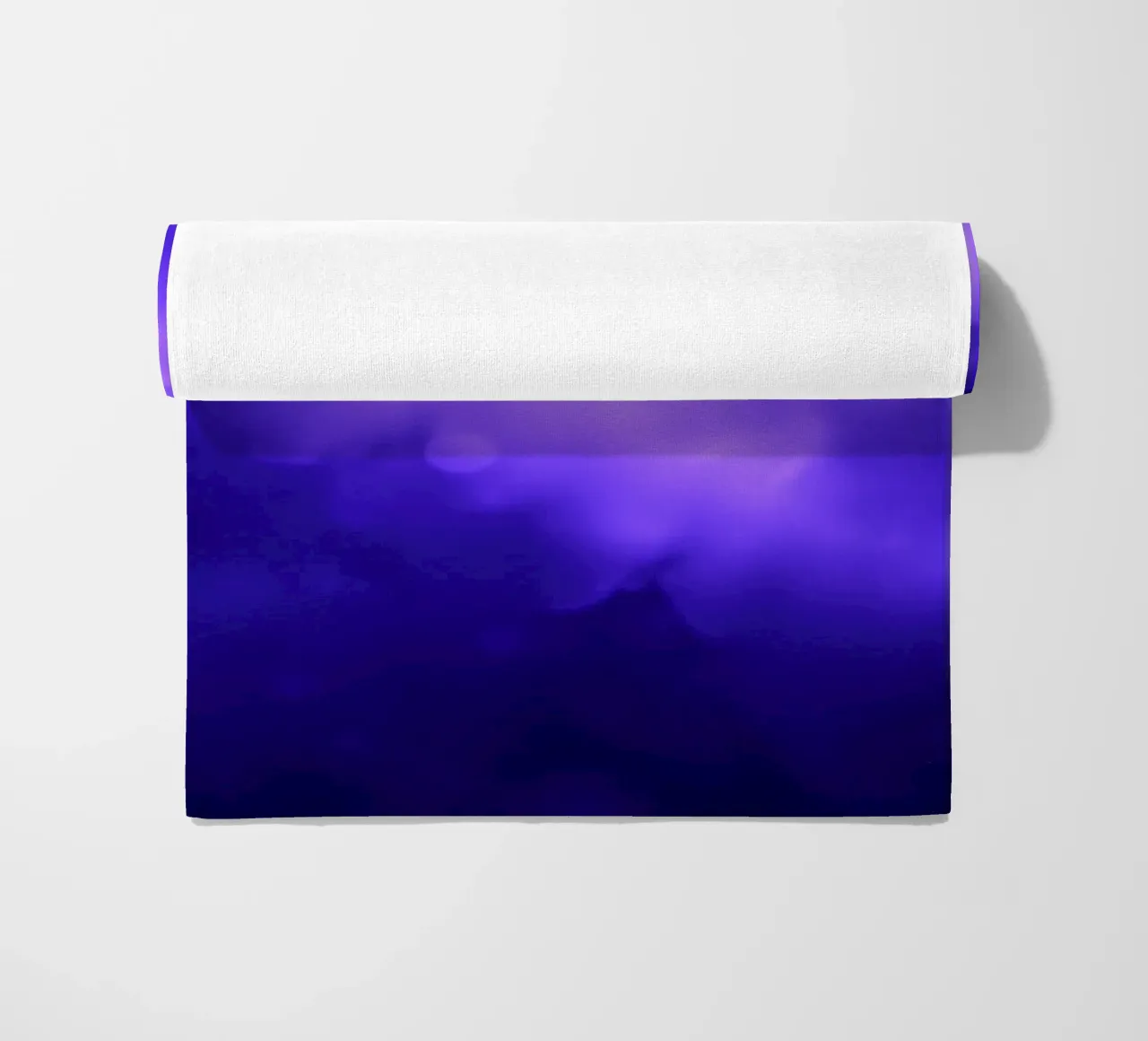 Abstract purple background with soft glowing dots beach towel by DesignDoodle