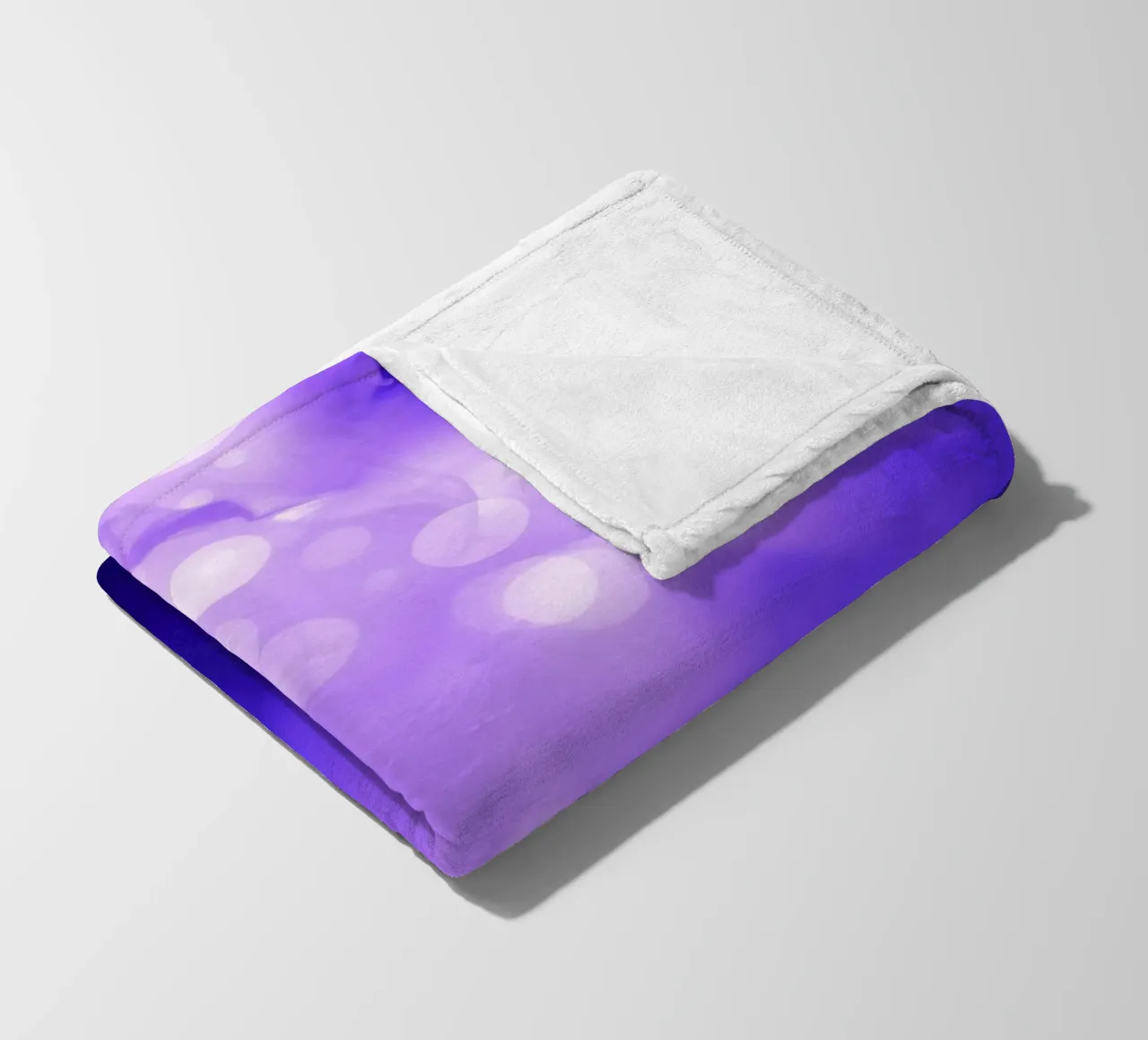 Abstract purple background with soft glowing dots fleece blanket by DesignDoodle