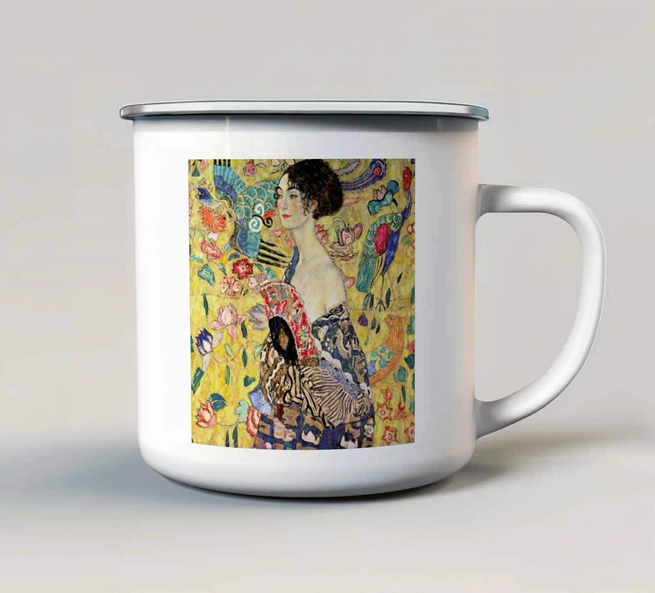 Klimt - Lady with Fan tazza in smalto da ARTOTHEK
