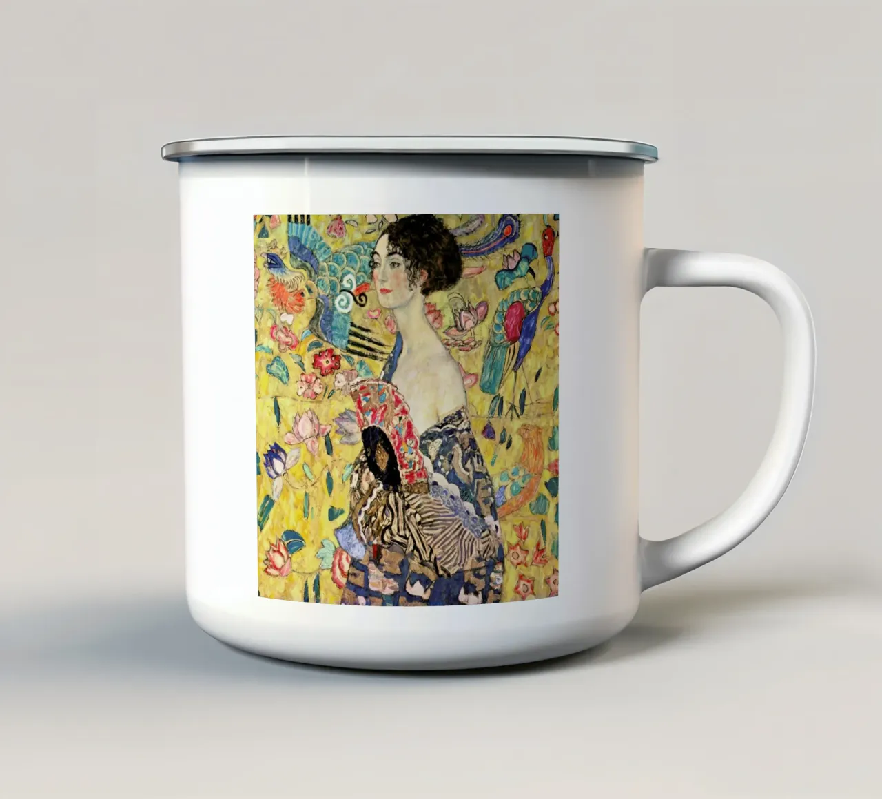 Klimt - Lady with Fan tazza in smalto da ARTOTHEK