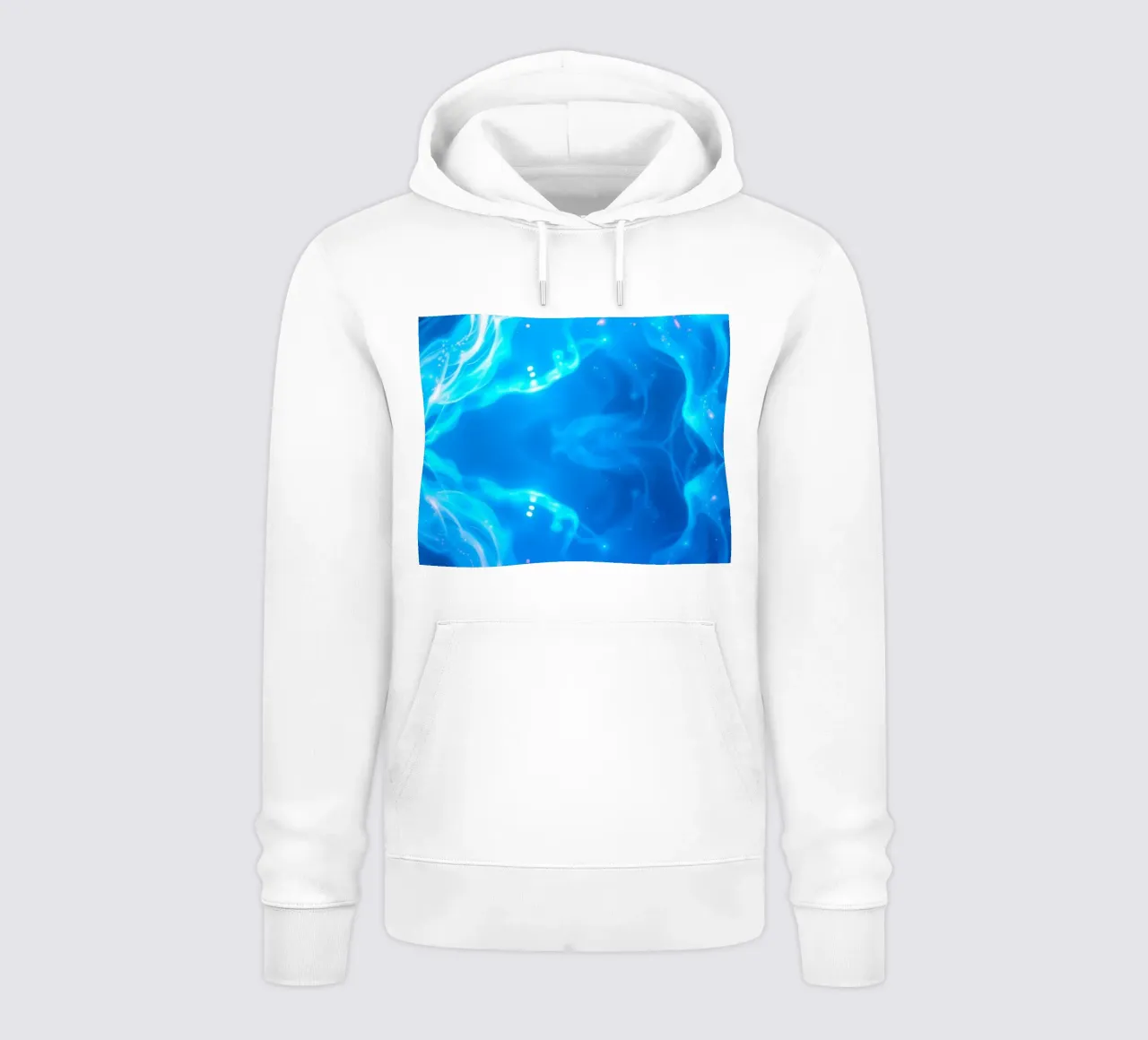 Vibrant blue abstract relaxing design visual appeal hoodie by DesignDoodle