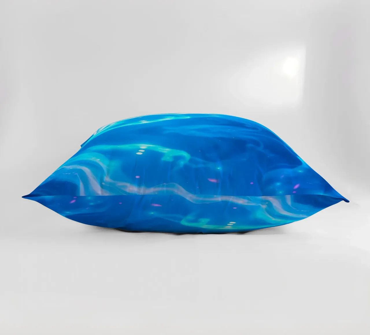 Design abstrait bleu vibrant et relaxant attrait visuel coussin de DesignDoodle