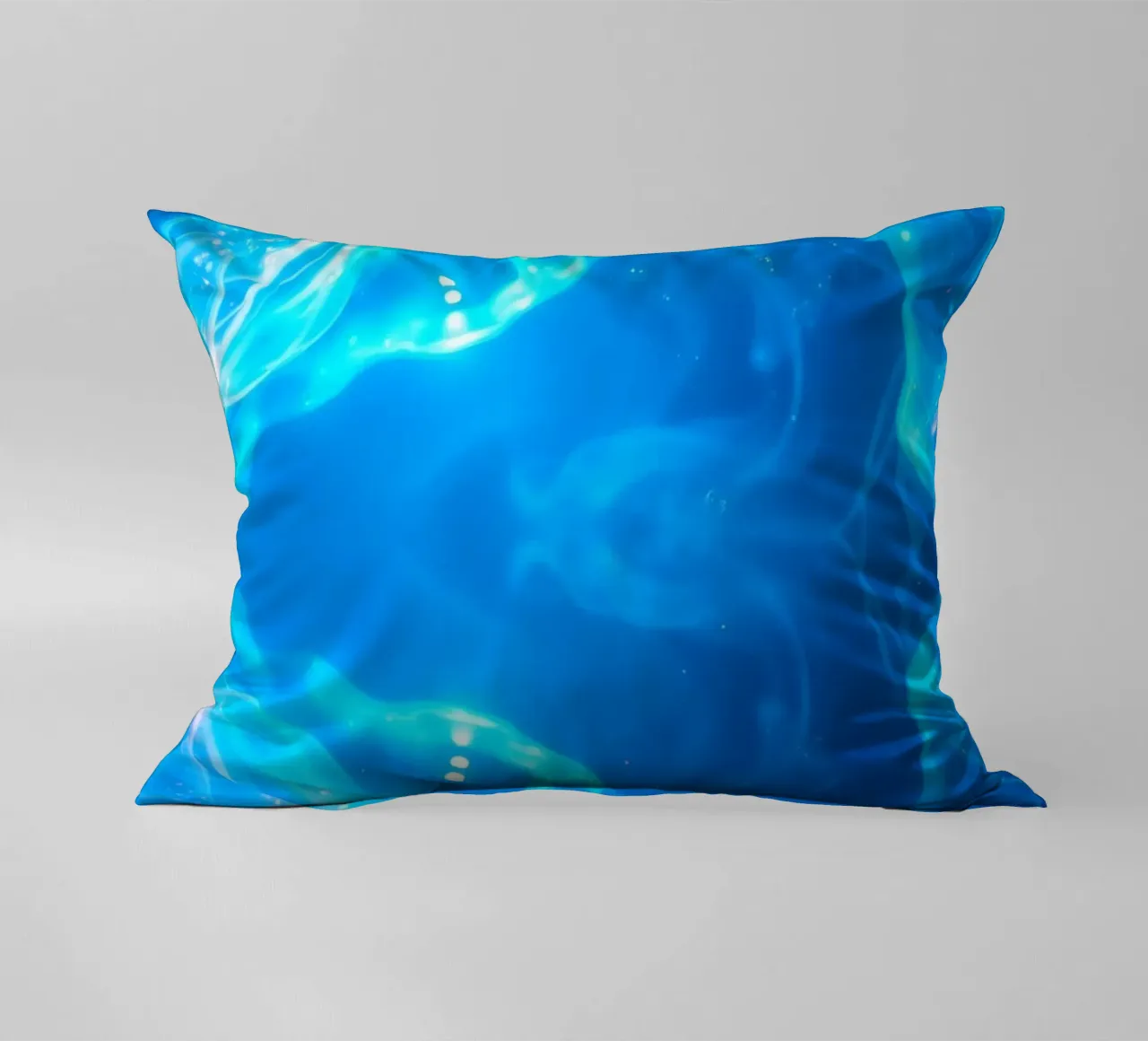 Design abstrait bleu vibrant et relaxant attrait visuel coussin de DesignDoodle