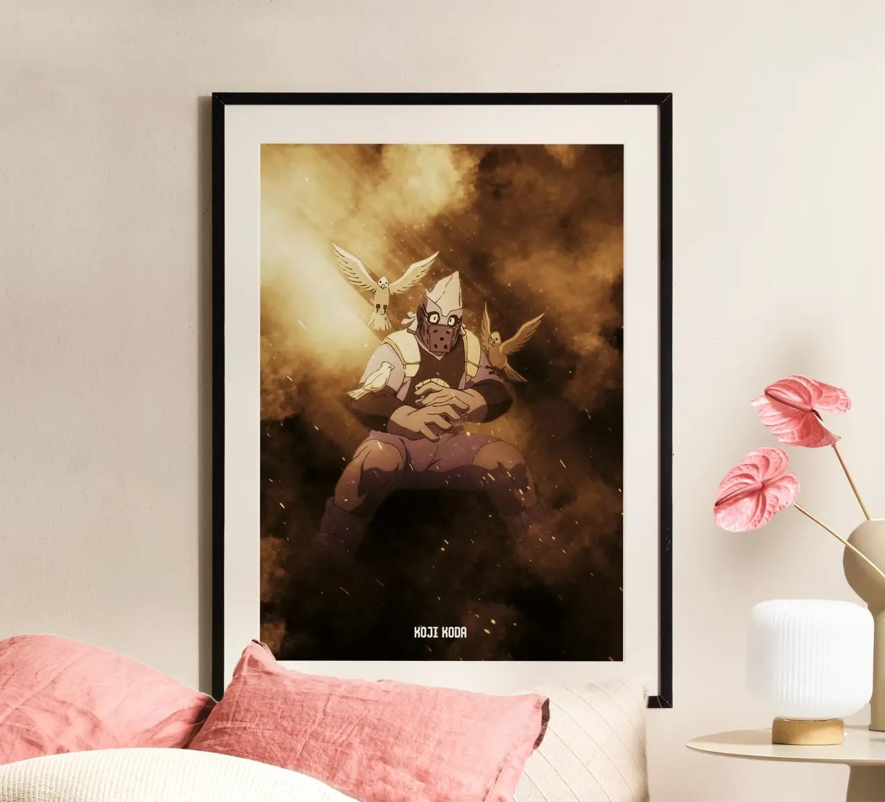 Koji Koda poster con telaio in plastica da FreeArtStudio