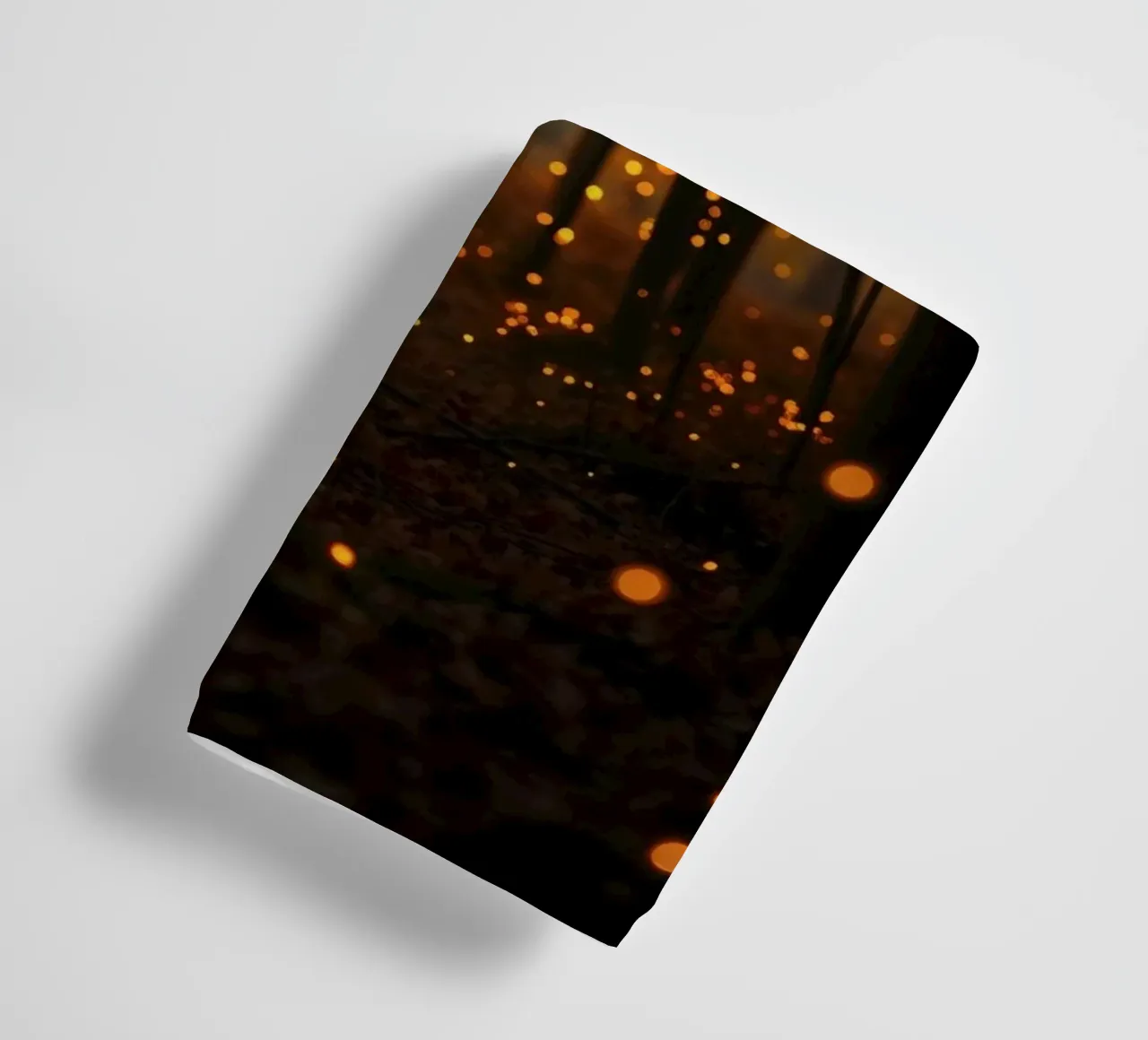 Magical forest filled with glowing fireflies at dusk towel by DesignDoodle