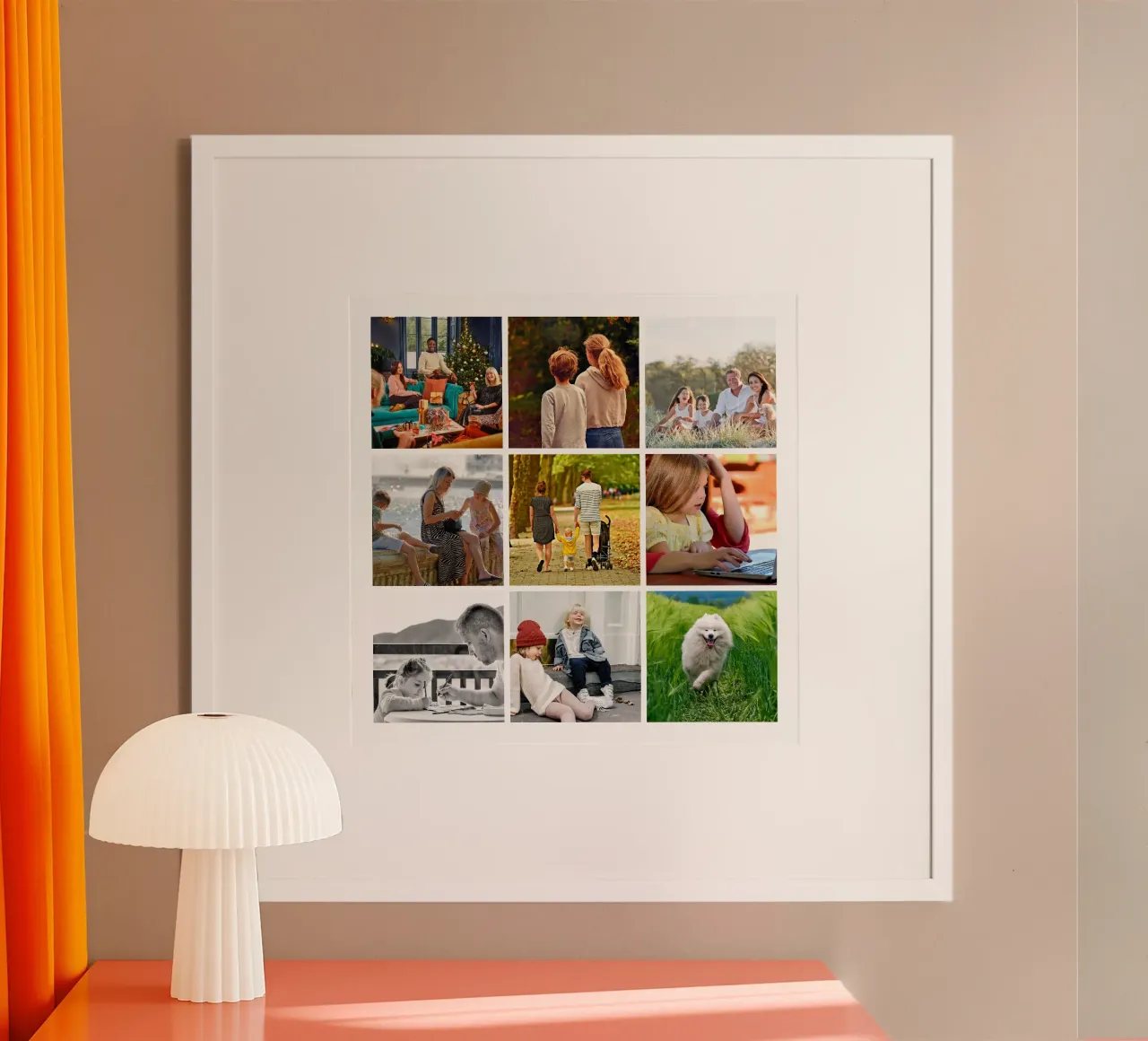 Custom 9 Photo Grid poster by Paigaam Studio