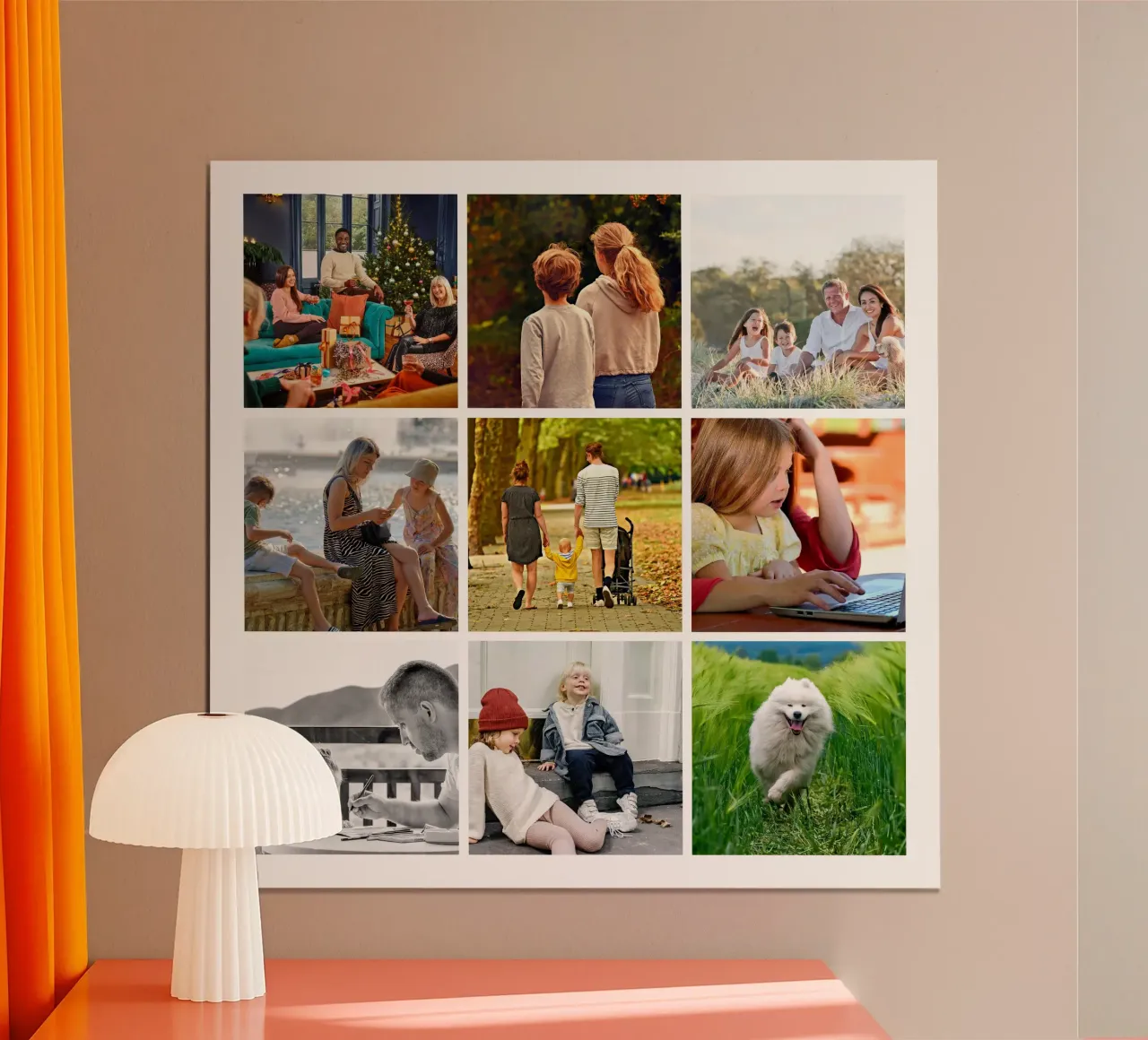 Custom 9 Photo Grid poster by Paigaam Studio