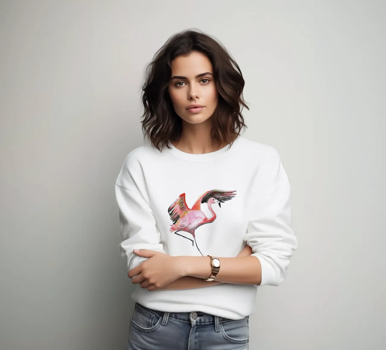 Flamingo felpa da Femke Zwaan