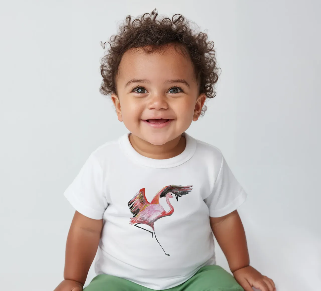 Flamingo maglietta neonato da Femke Zwaan