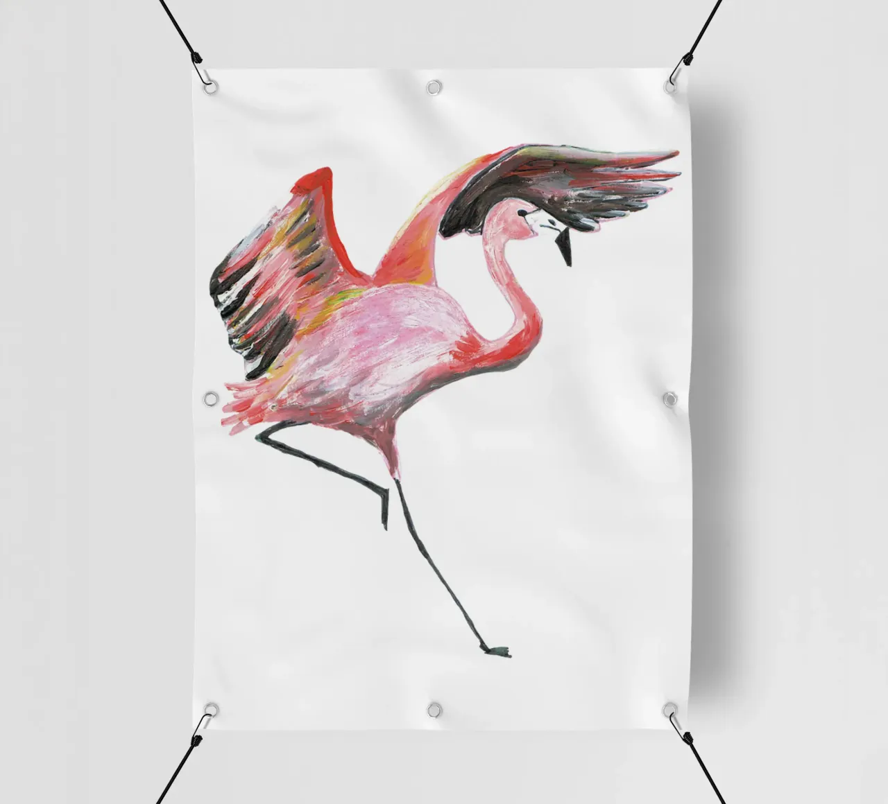 Flamingo telo in pvc da Femke Zwaan