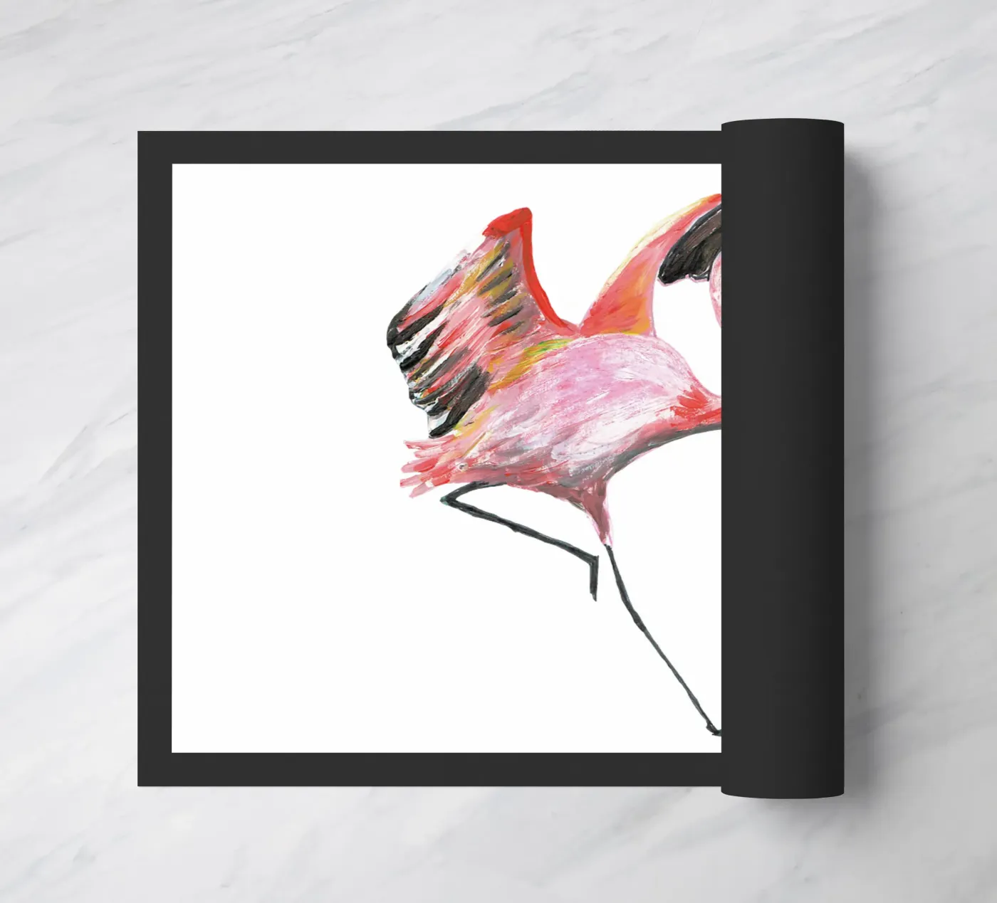 Flamingo deurmat van Femke Zwaan