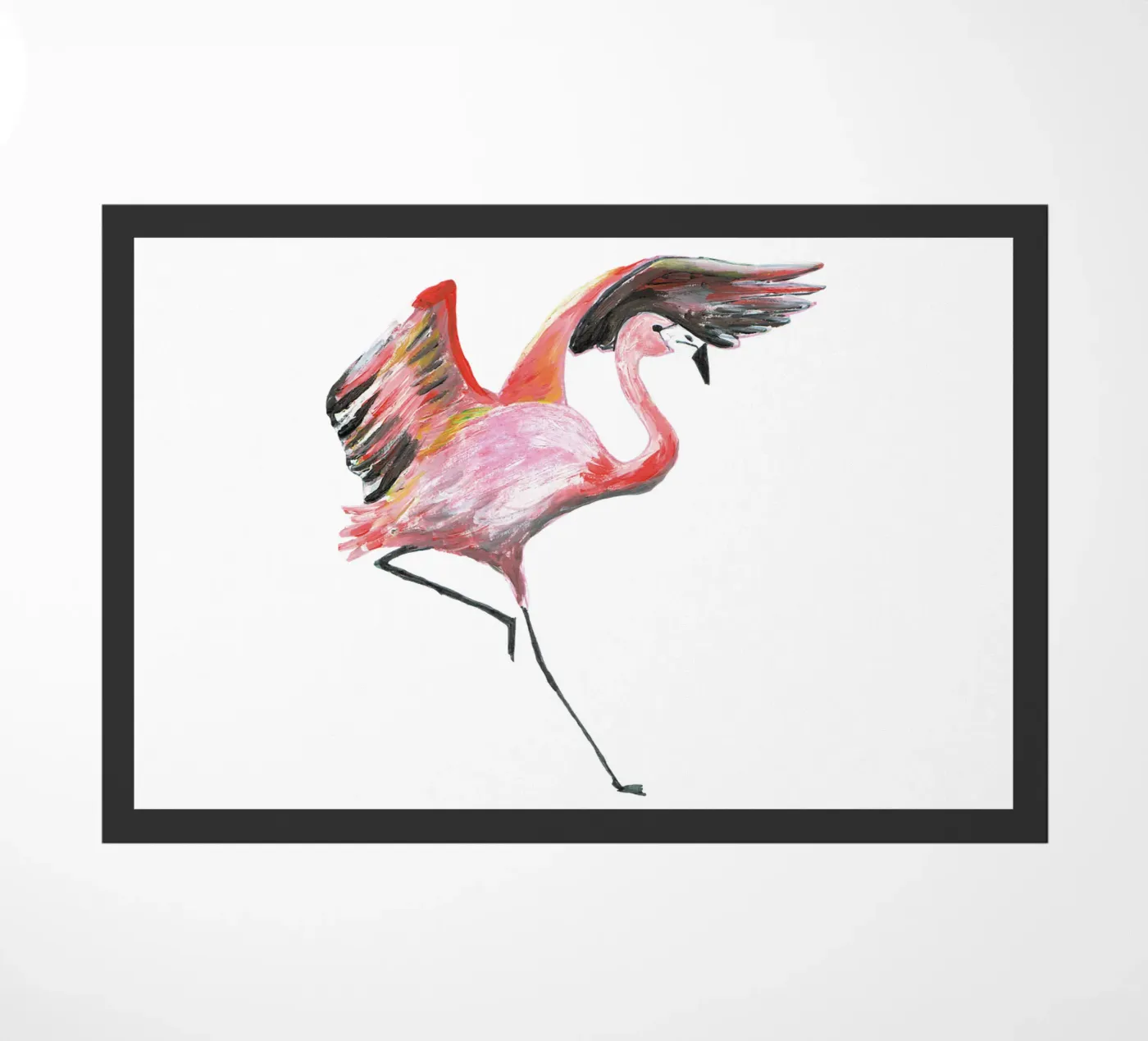 Flamingo deurmat van Femke Zwaan
