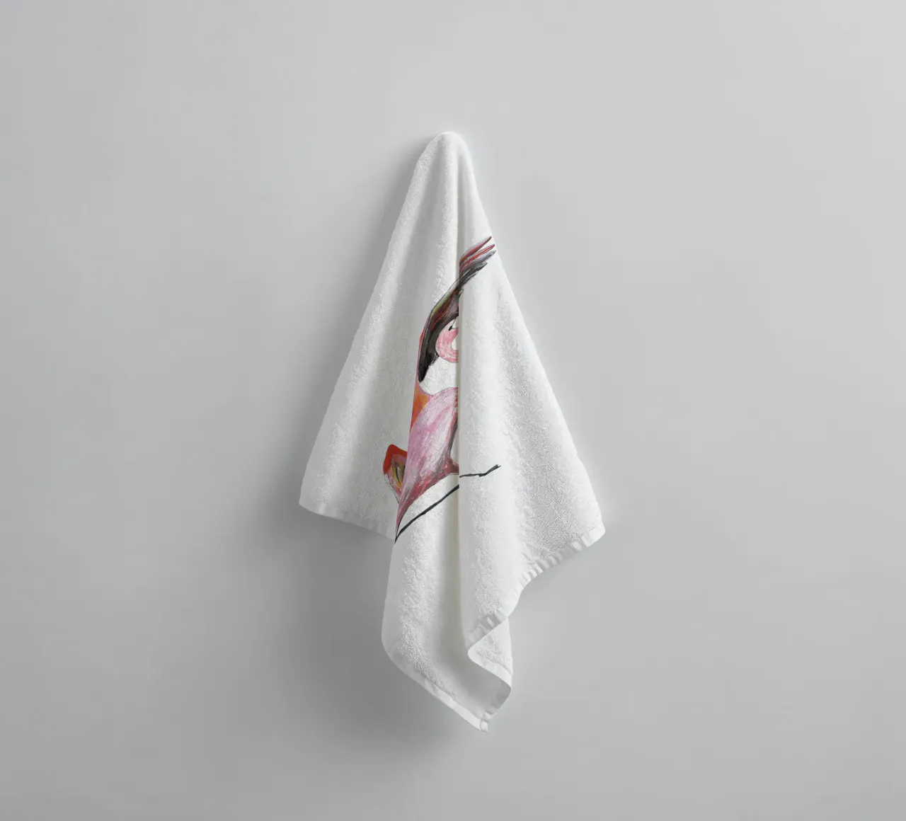 Flamingo asciugamano da bagno da Femke Zwaan