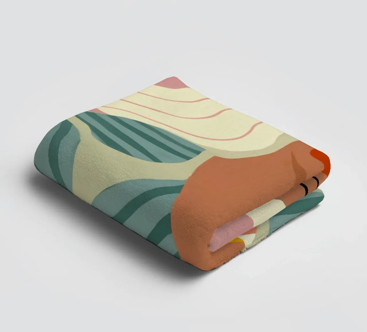 Tired cat woman with decorative patterns towel by Autofocus