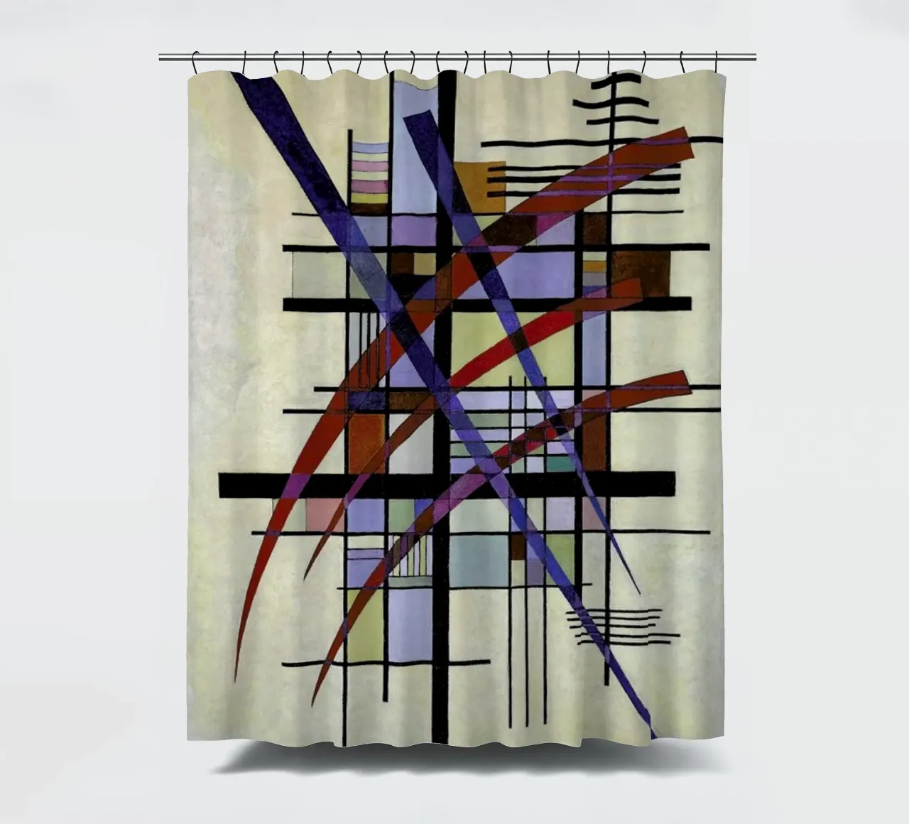 Kandinsky - Signs with Companionship Duschvorhang von ARTOTHEK