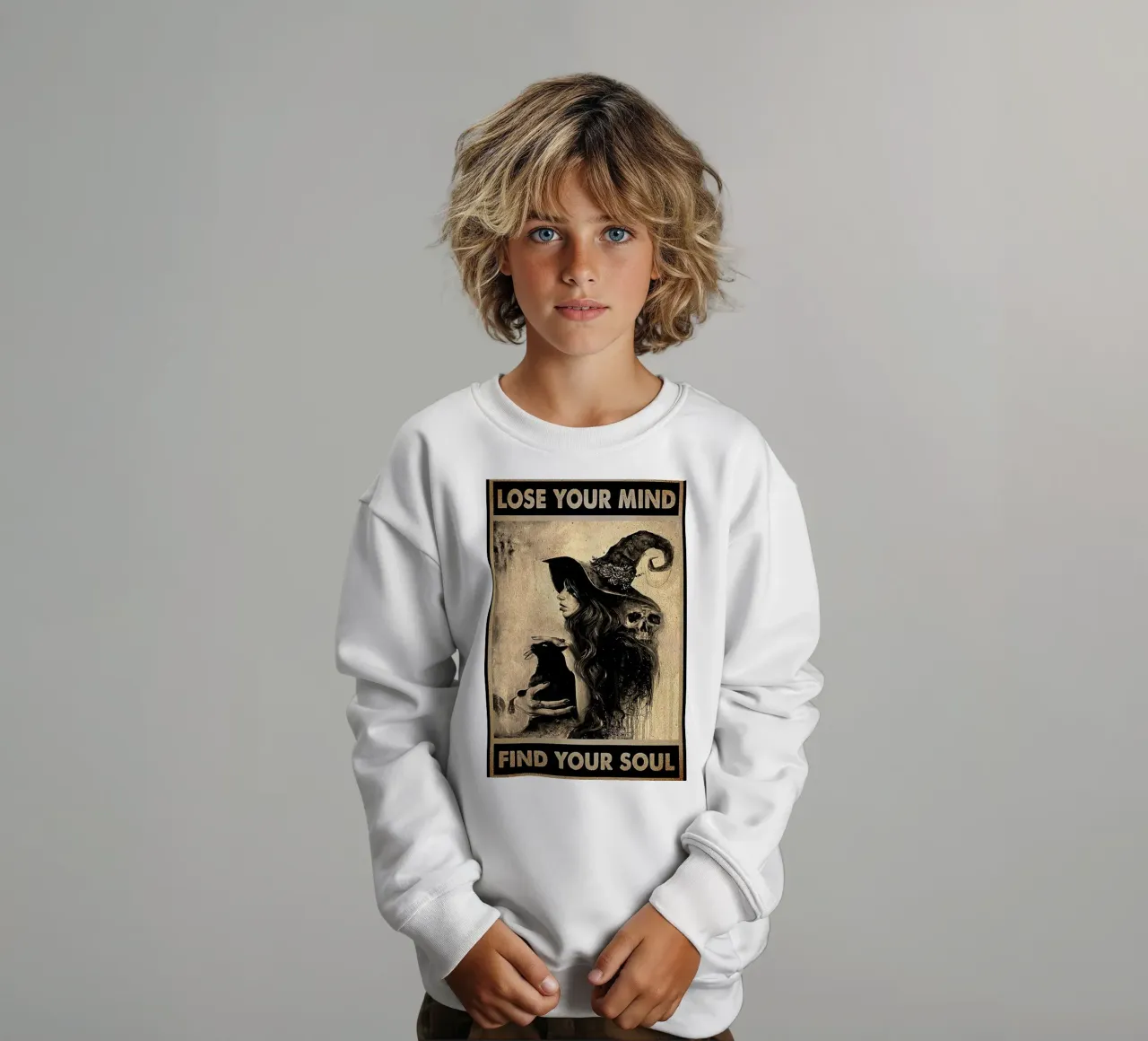 Cat Black e Witch - Perdi la tua mente, trova la tua anima felpa bambino da Aaronshop