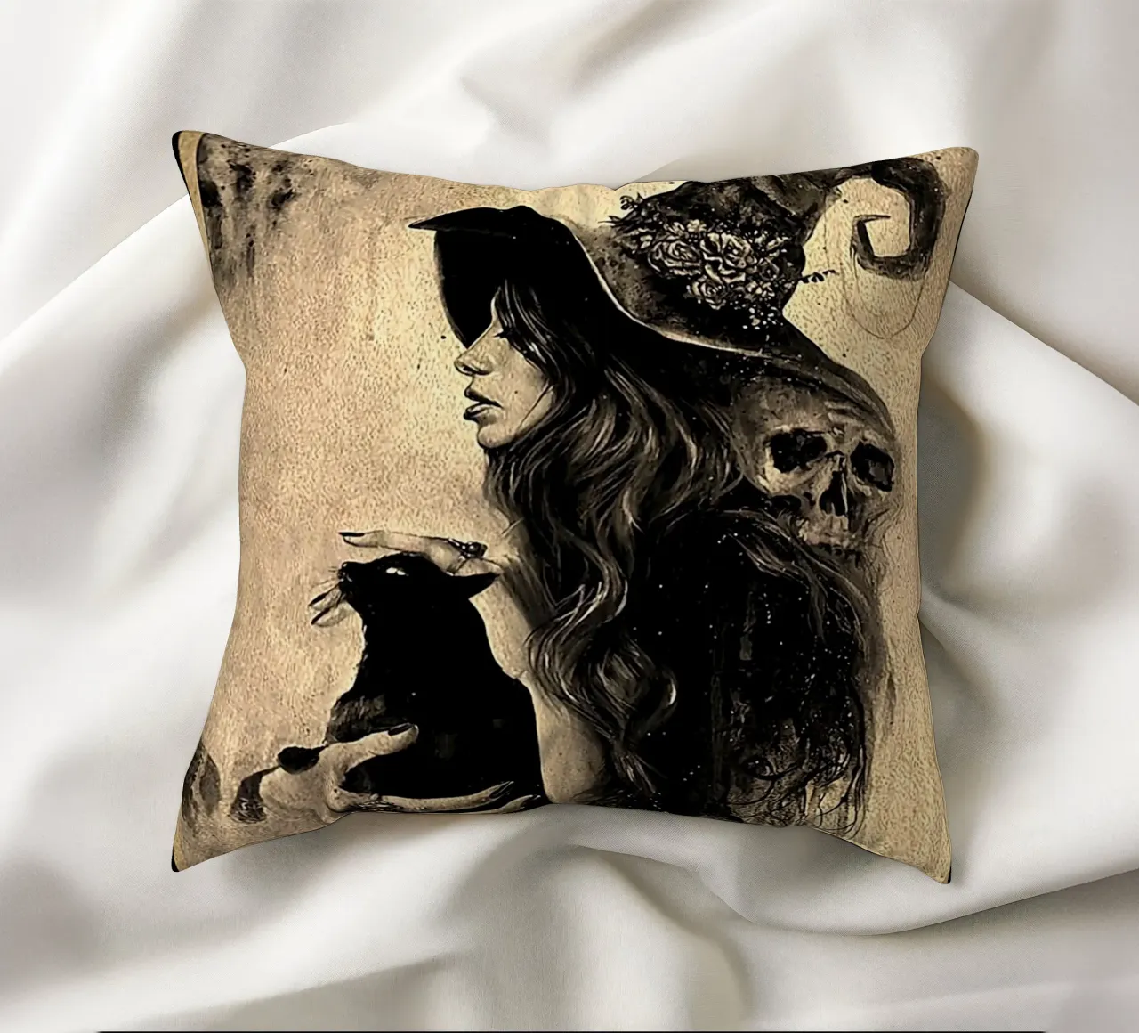 Cat Black e Witch - Perdi la tua mente, trova la tua anima cuscino da Aaronshop
