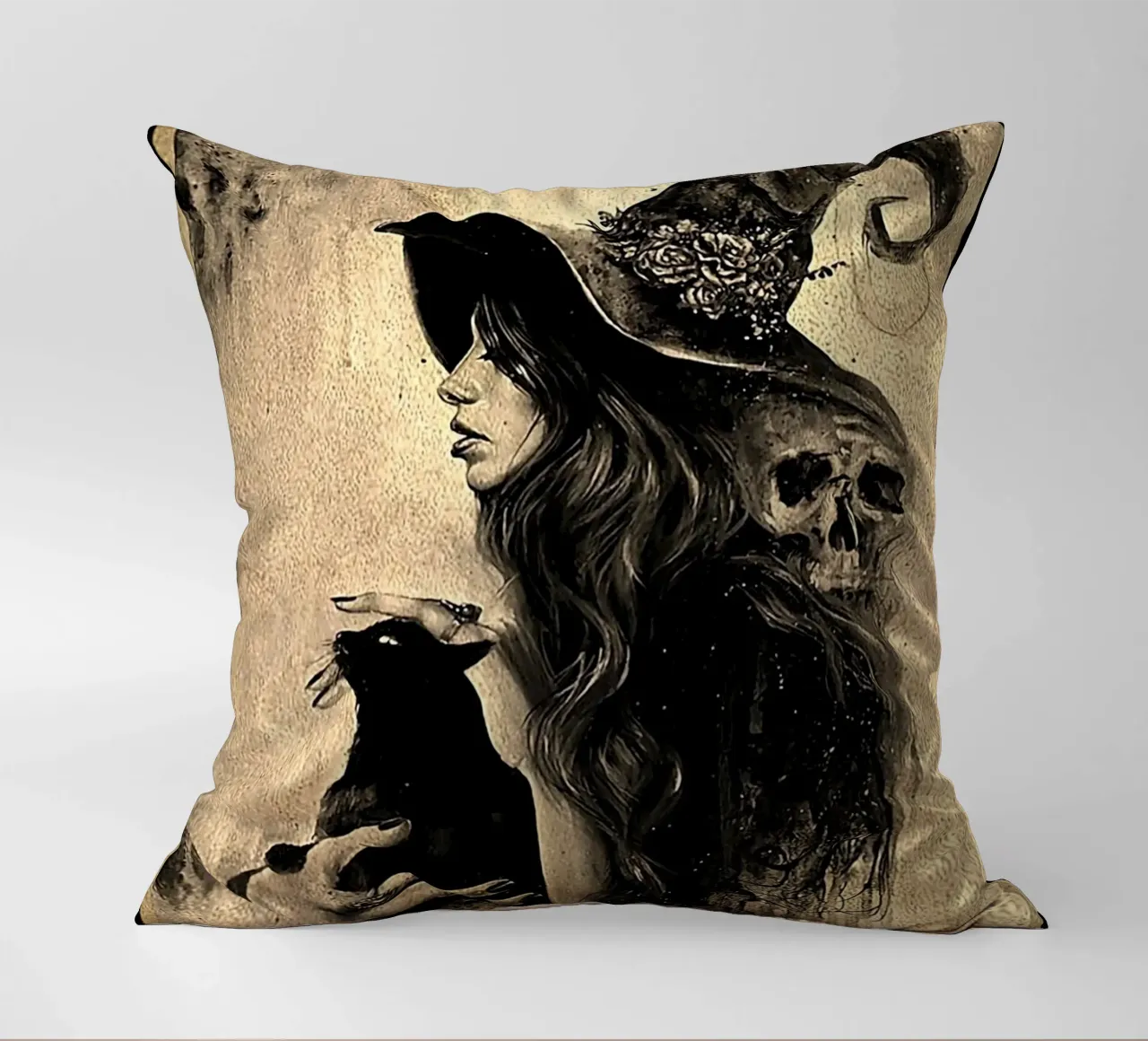 Cat Black e Witch - Perdi la tua mente, trova la tua anima cuscino da Aaronshop