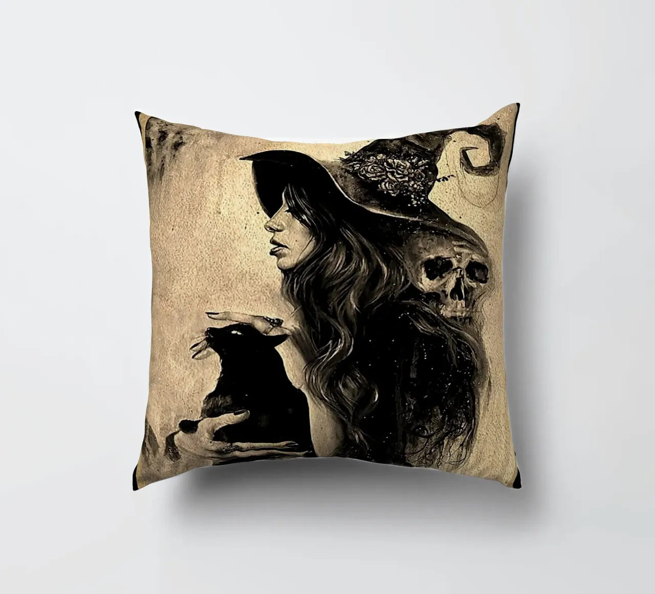 Cat Black e Witch - Perdi la tua mente, trova la tua anima cuscino da Aaronshop