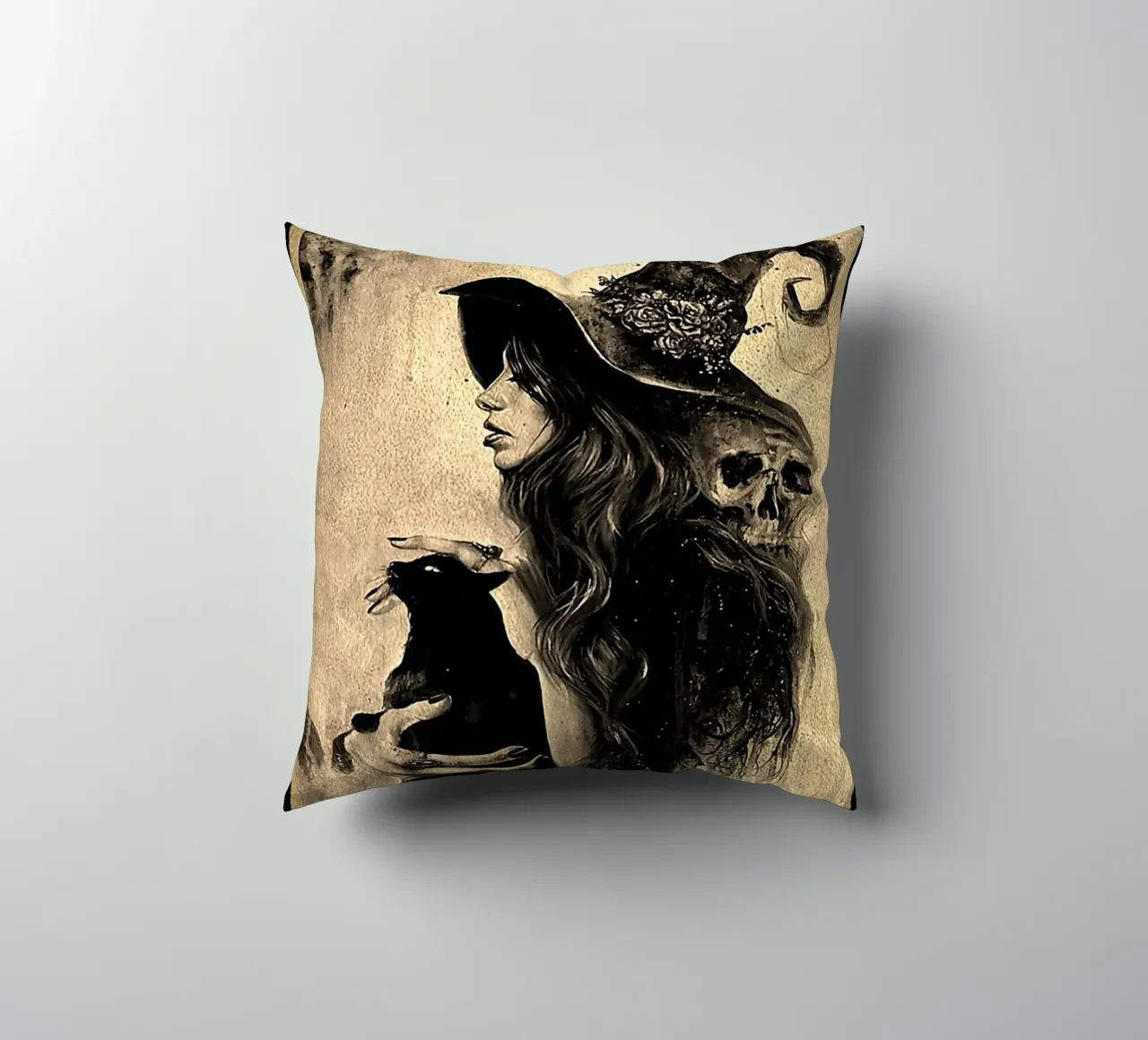 Cat Black e Witch - Perdi la tua mente, trova la tua anima cuscino da Aaronshop