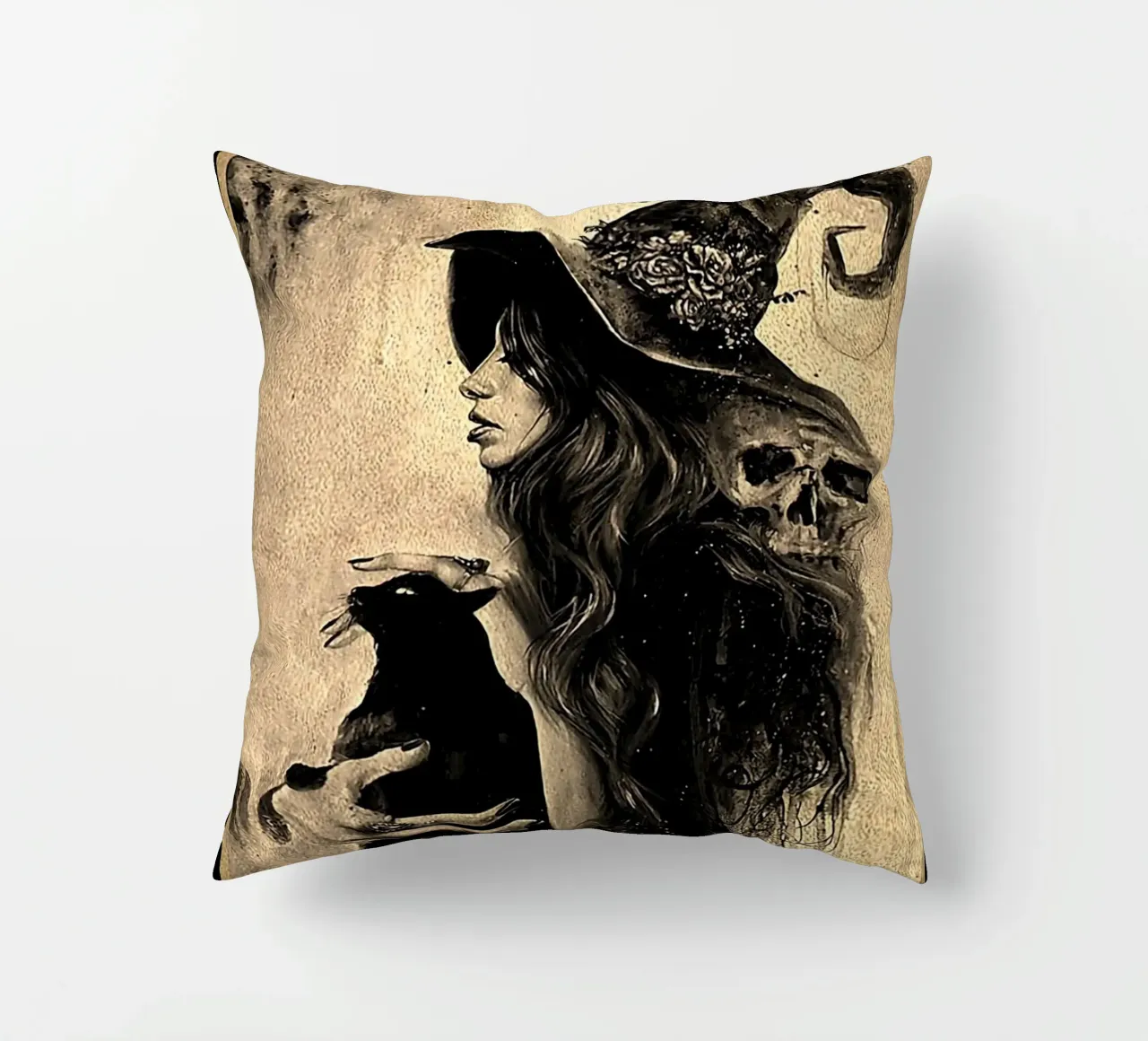 Cat Black e Witch - Perdi la tua mente, trova la tua anima cuscino da Aaronshop