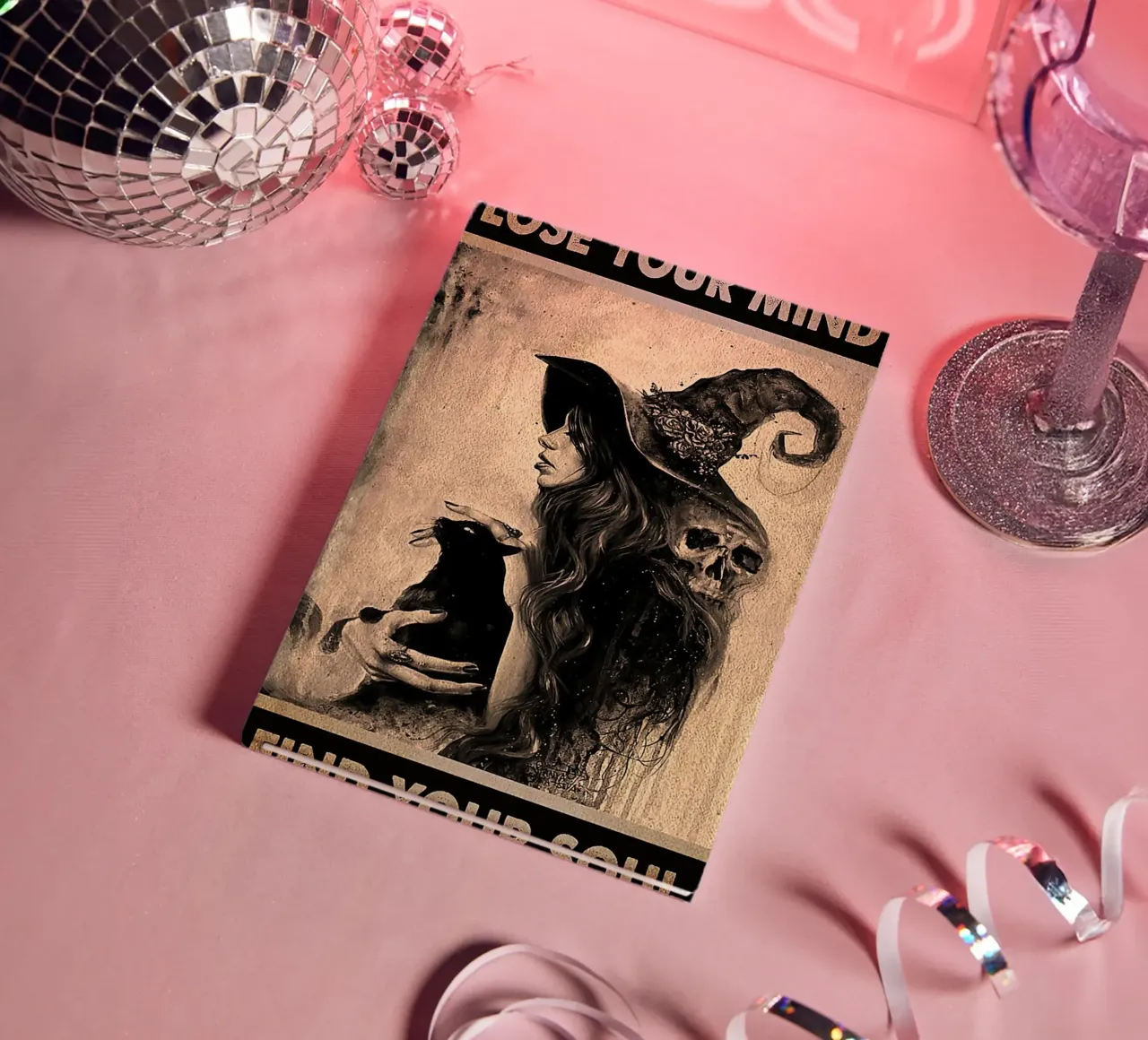 Cat Black And Witch – Lose Your Mind, Find Your Soul notebook by Aaronshop