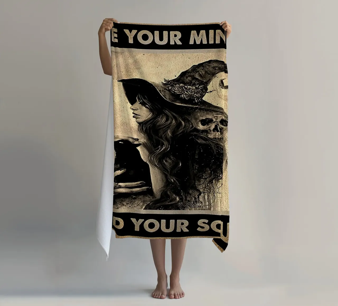 Cat Black e Witch - Perdi la tua mente, trova la tua anima telo mare da Aaronshop