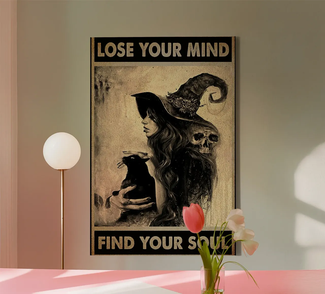 Cat Black And Witch – Lose Your Mind, Find Your Soul canvas by Aaronshop