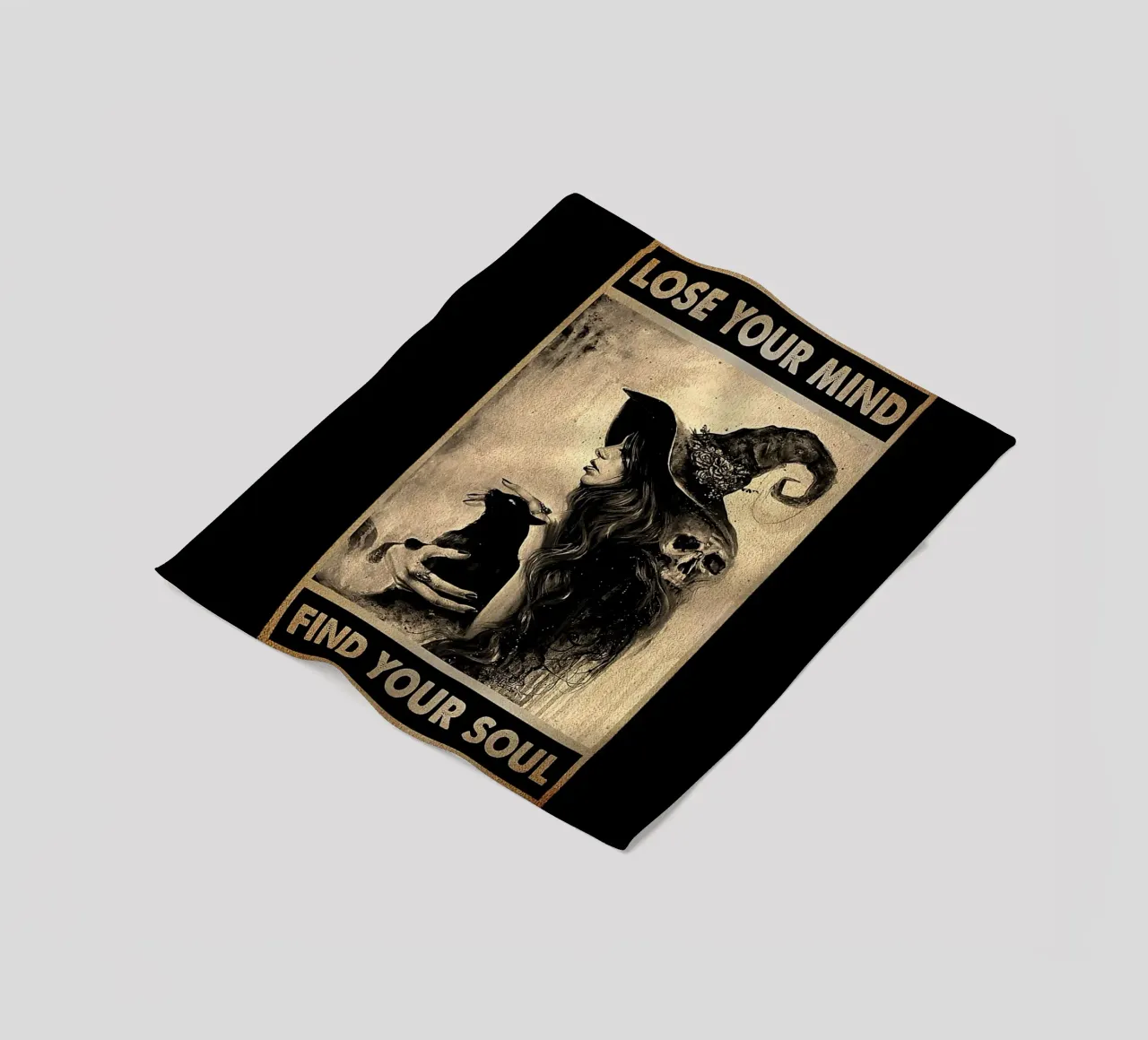 Cat Black e Witch - Perdi la tua mente, trova la tua anima coperta in pile da Aaronshop