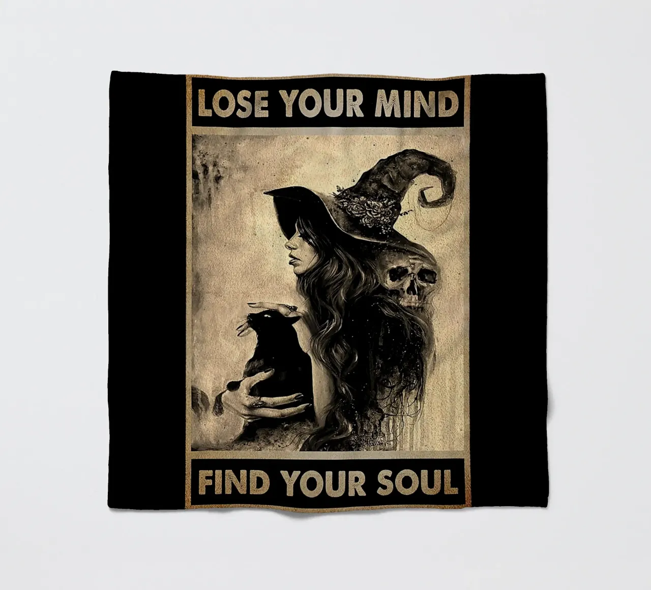 Cat Black e Witch - Perdi la tua mente, trova la tua anima coperta in pile da Aaronshop