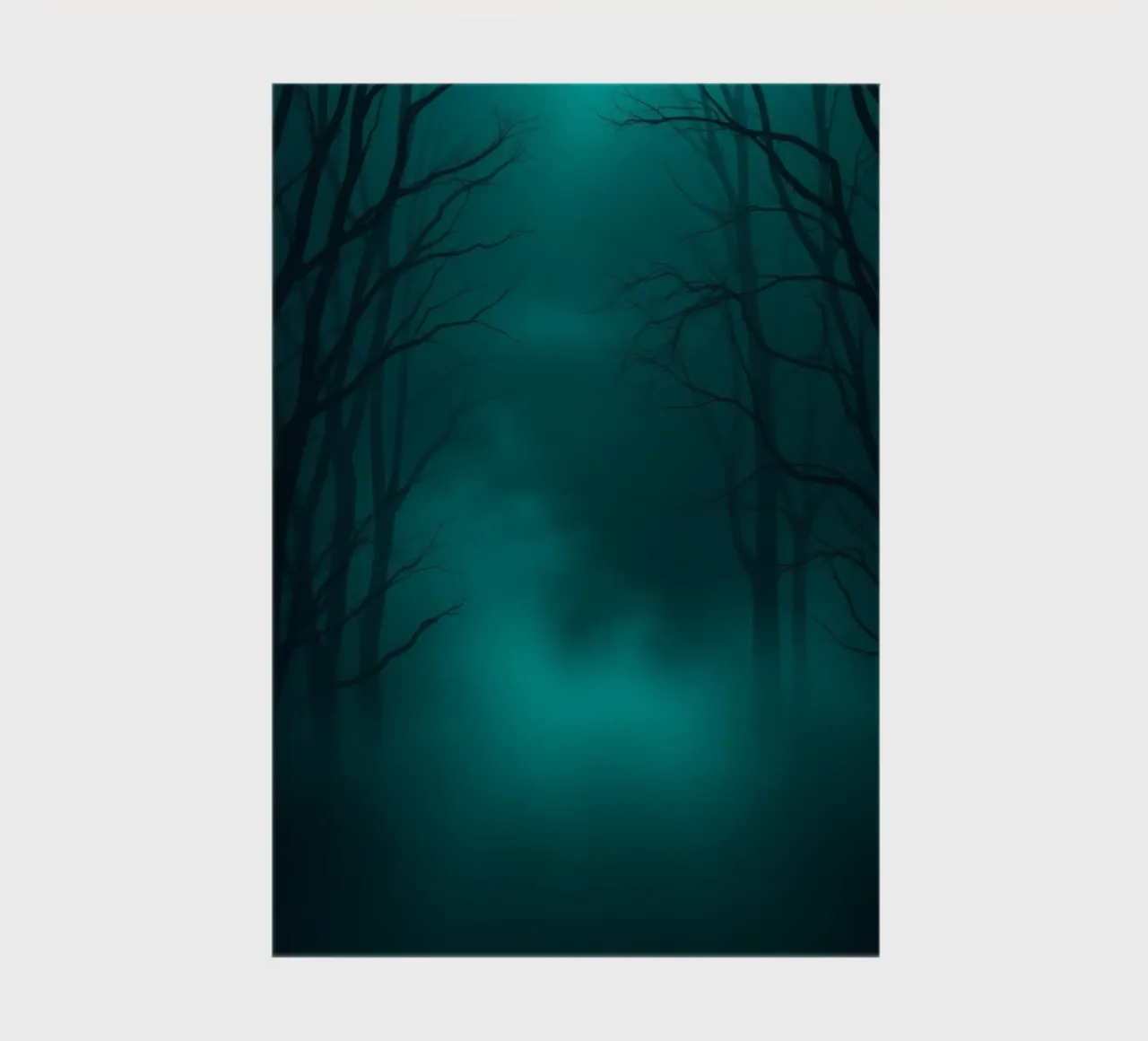 Mysterious forest backdrop with ethereal lighting notebook by DesignDoodle