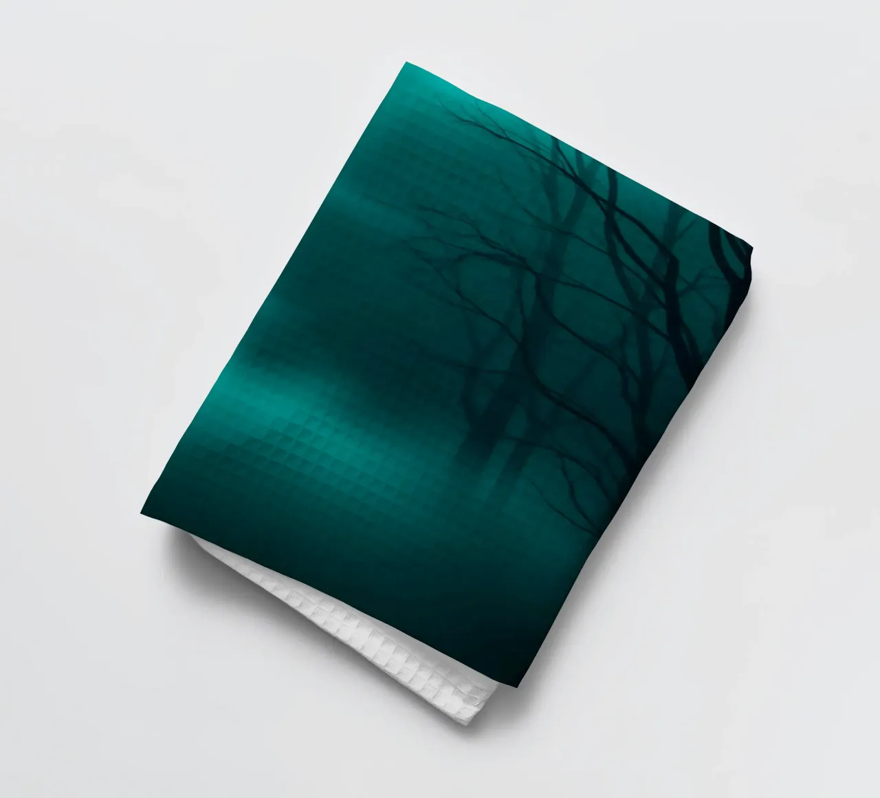 Sfondo misterioso della foresta con illuminazione eterea canovaccio da cucina da DesignDoodle