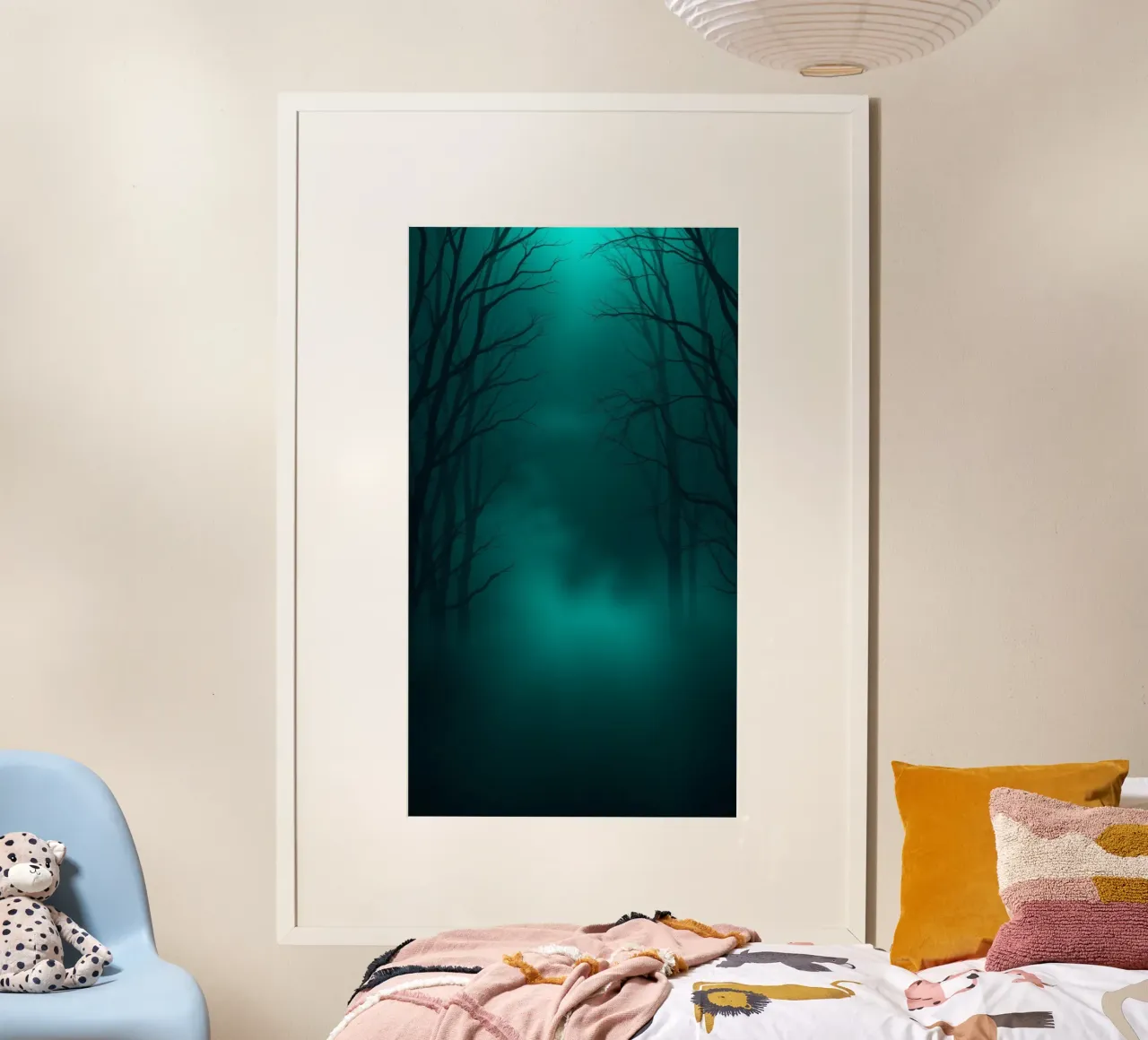 Mysterious forest backdrop with ethereal lighting hahnemühle by DesignDoodle
