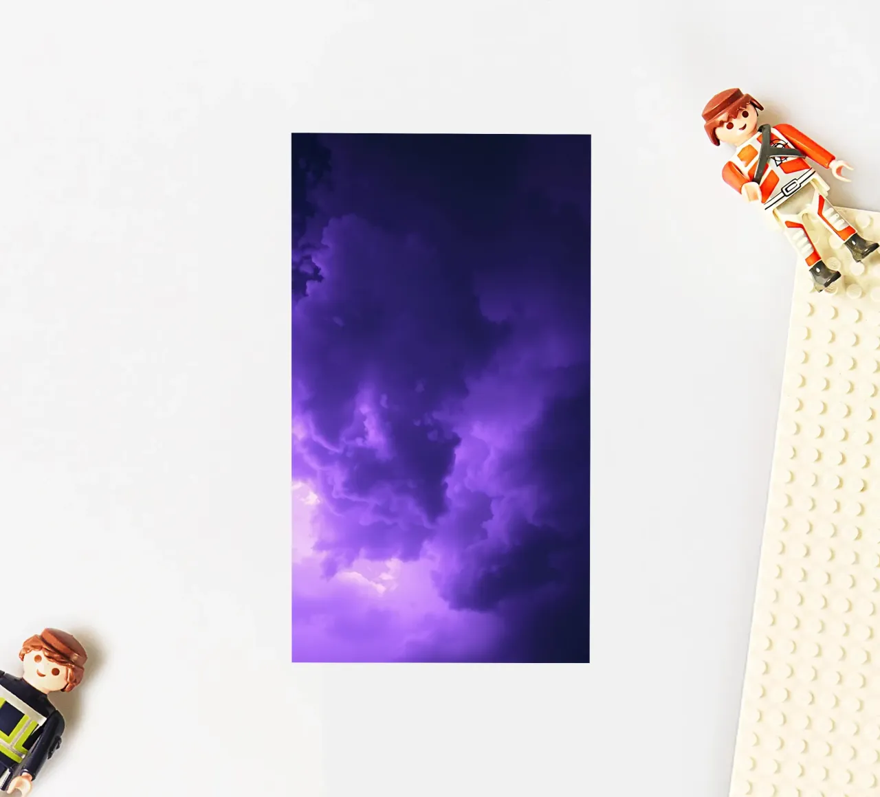 purple clouds filling the sky create a captivating art sticker by DesignDoodle