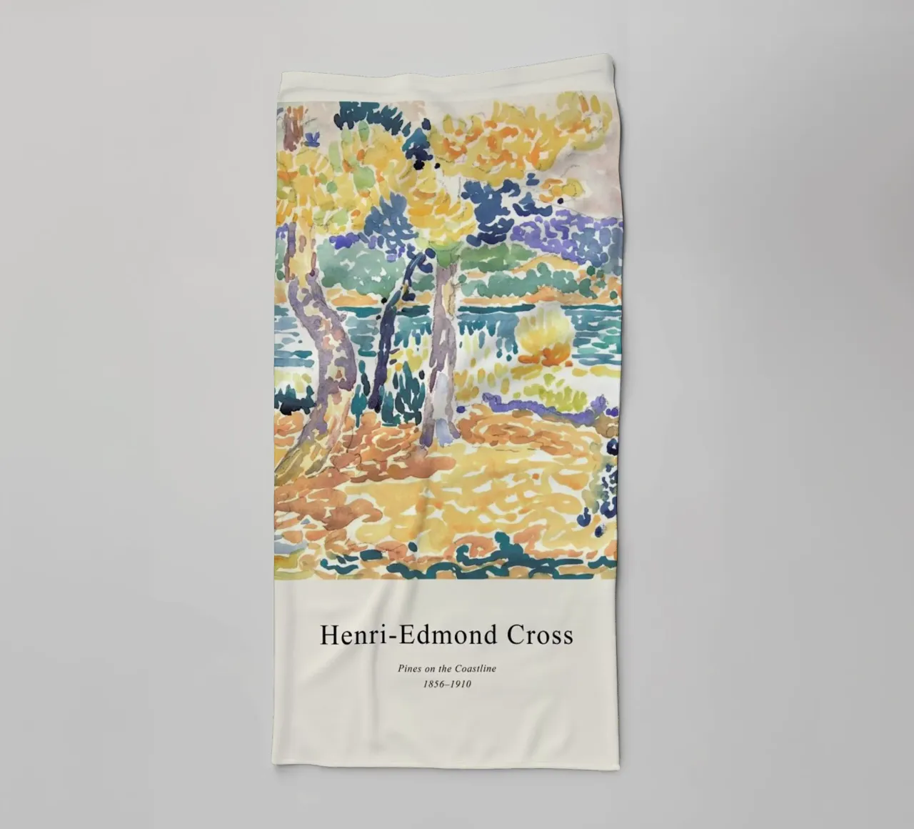 Henri-Edmond Cross - Pines on the Coastline asciugamano da bagno da Vintage by JUNIQE