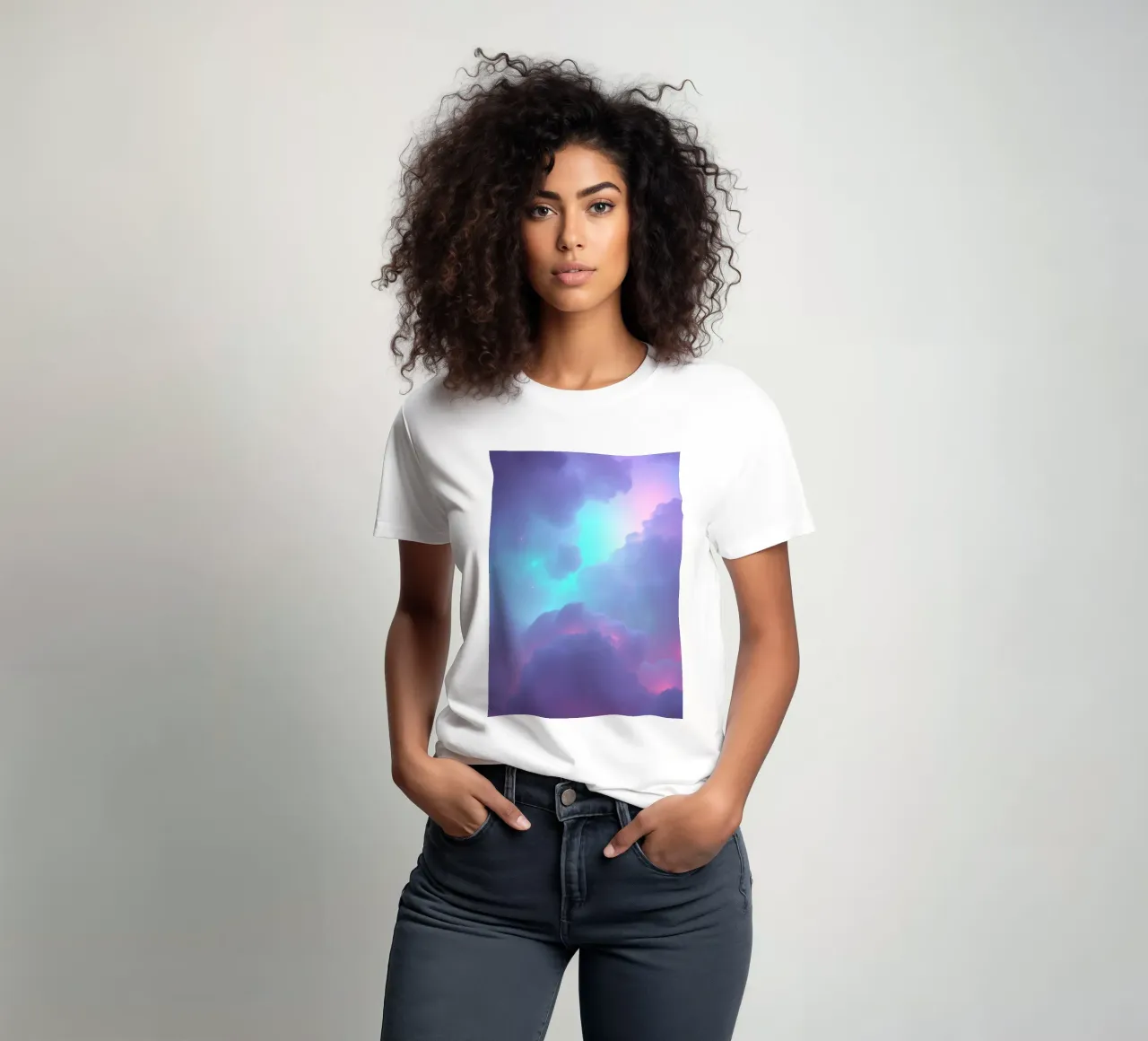 Nuvole astratte e sognanti in una vivace tavolozza di colori t-shirt da DesignDoodle