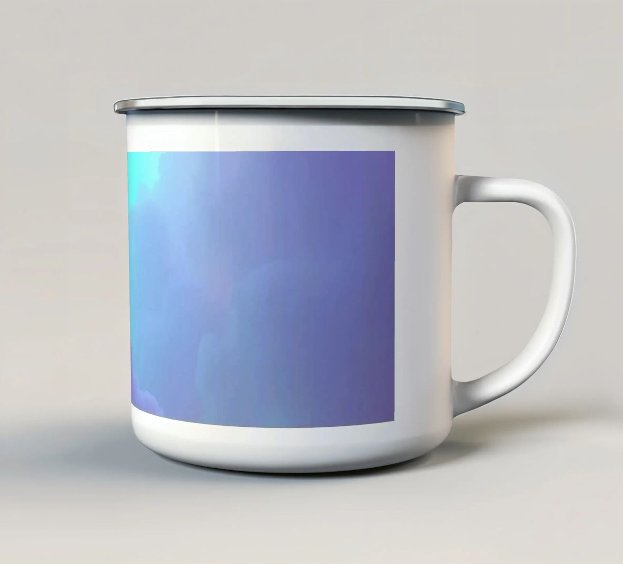 Nuvole astratte e sognanti in una vivace tavolozza di colori tazza in smalto da DesignDoodle