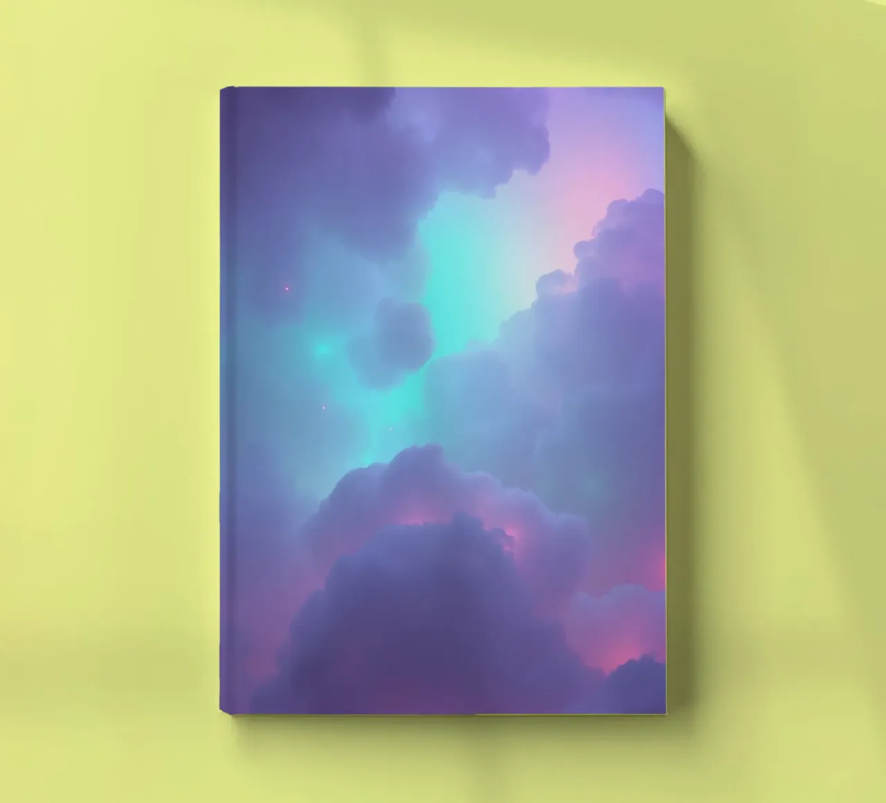 Dreamy abstract clouds in a vibrant color palette notebook by DesignDoodle