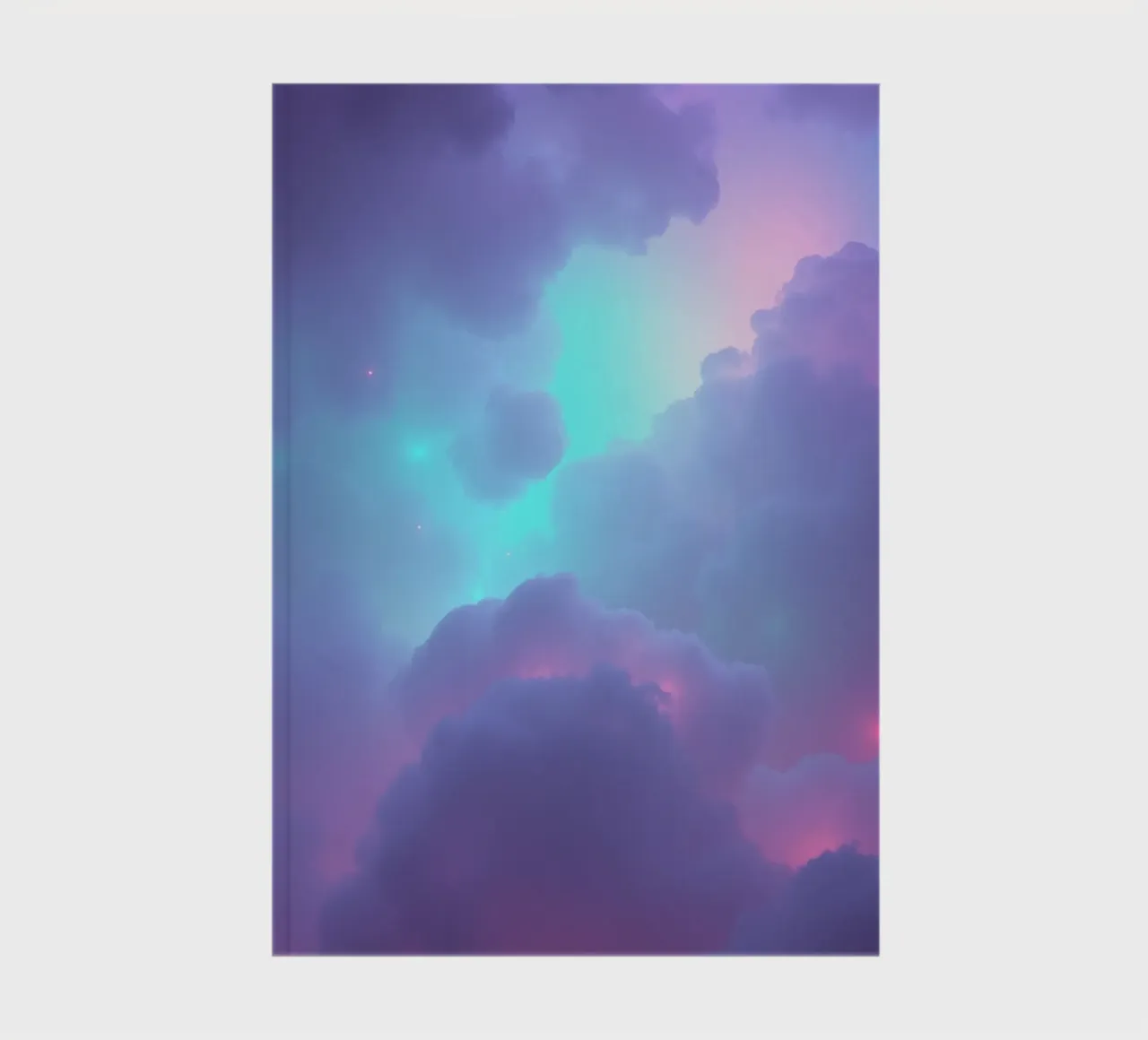 Nuages abstraits et rêveurs dans une palette de couleurs vibrantes carnet de notes de DesignDoodle