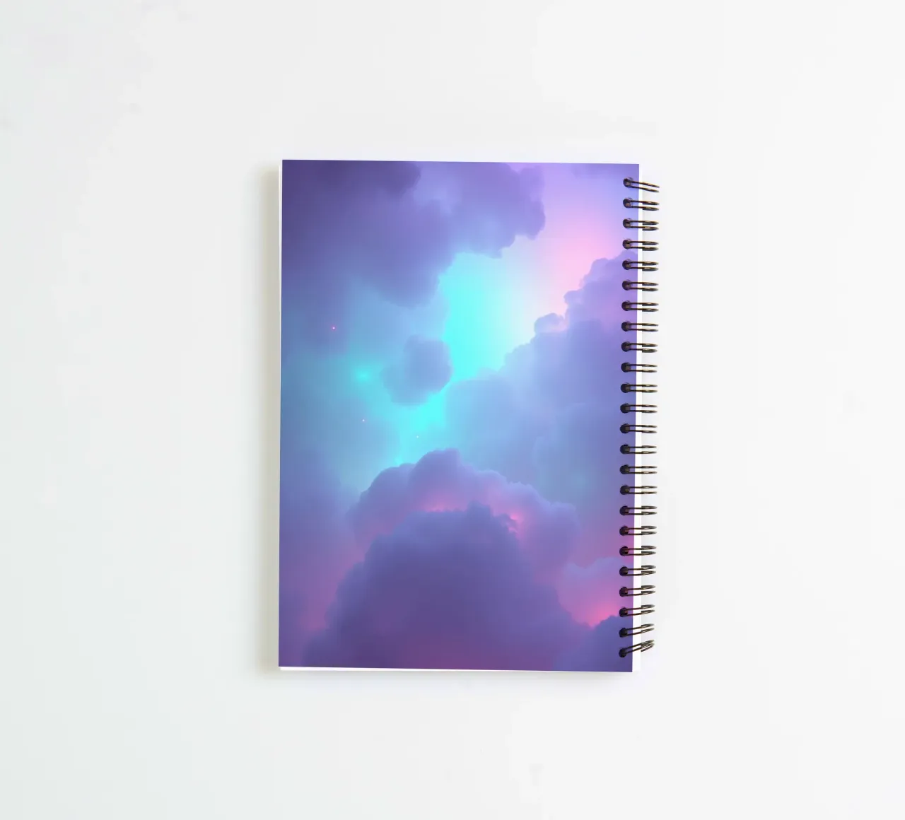 Dreamy abstract clouds in a vibrant color palette spiral notebook by DesignDoodle
