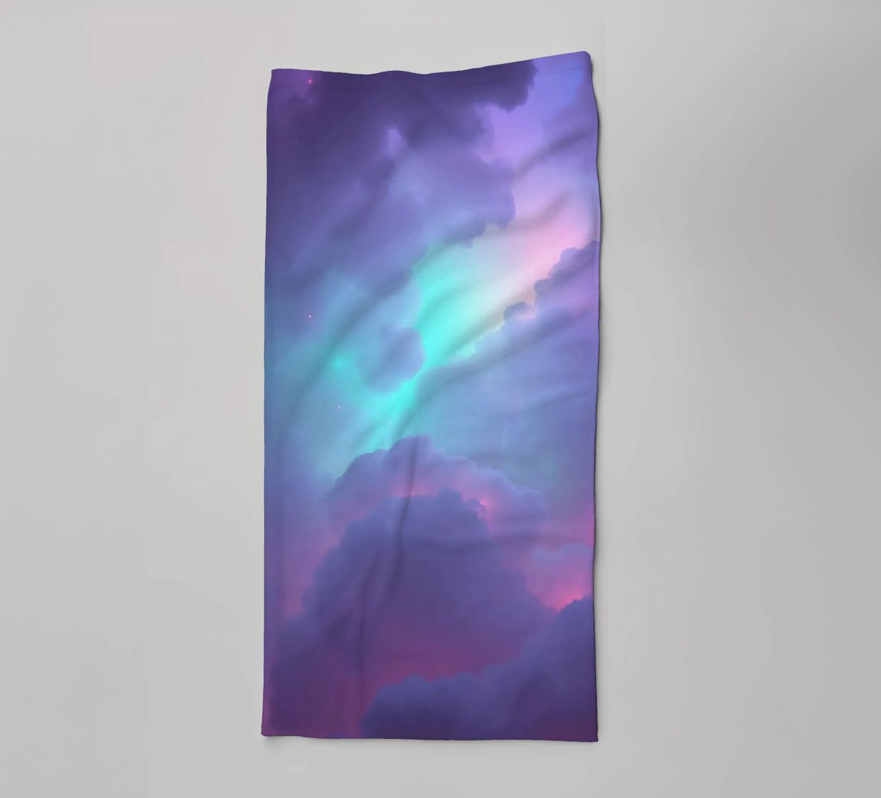 Dreamy abstract clouds in a vibrant color palette towel by DesignDoodle