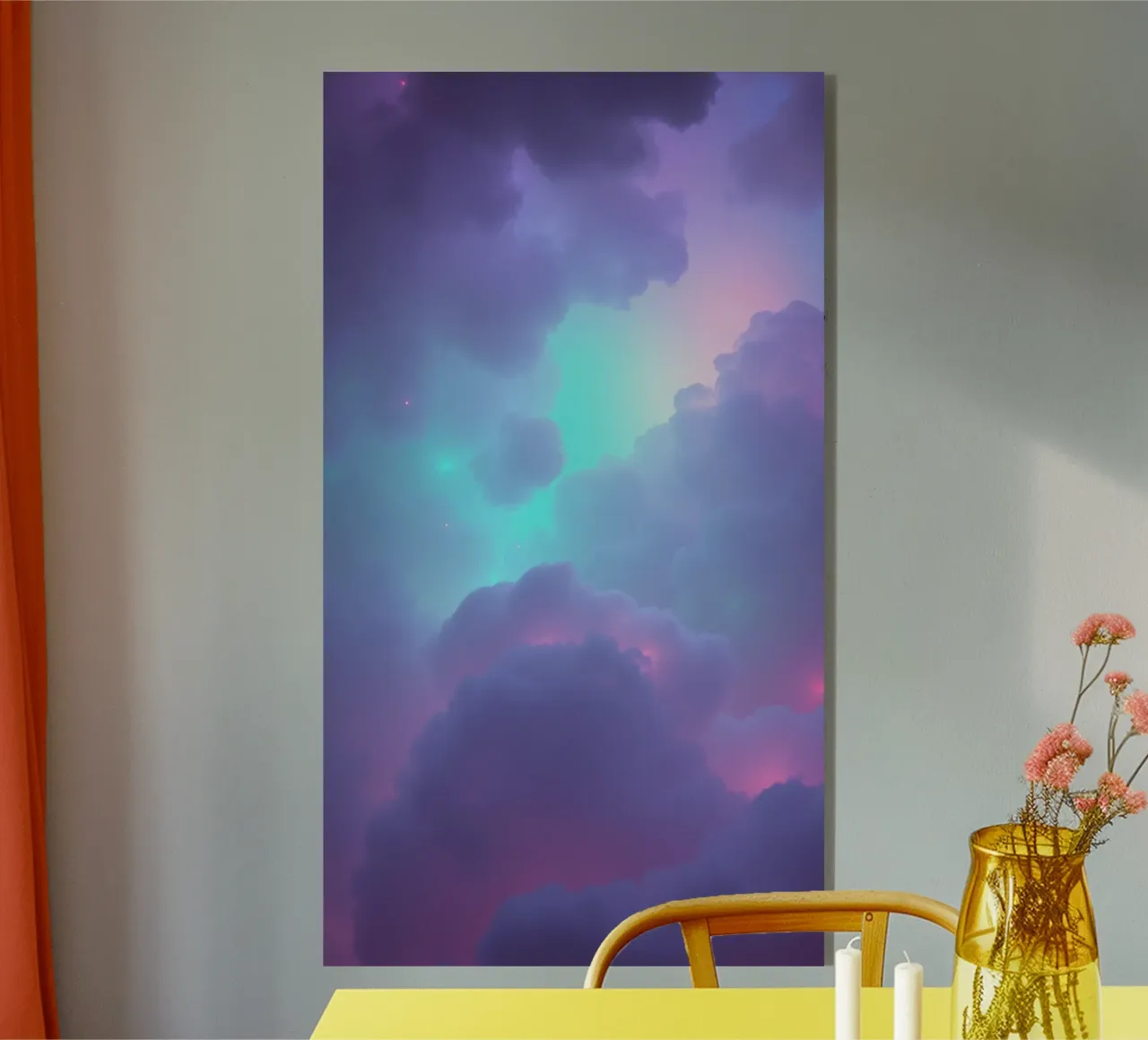 Nuvole astratte e sognanti in una vivace tavolozza di colori plexiglass da DesignDoodle
