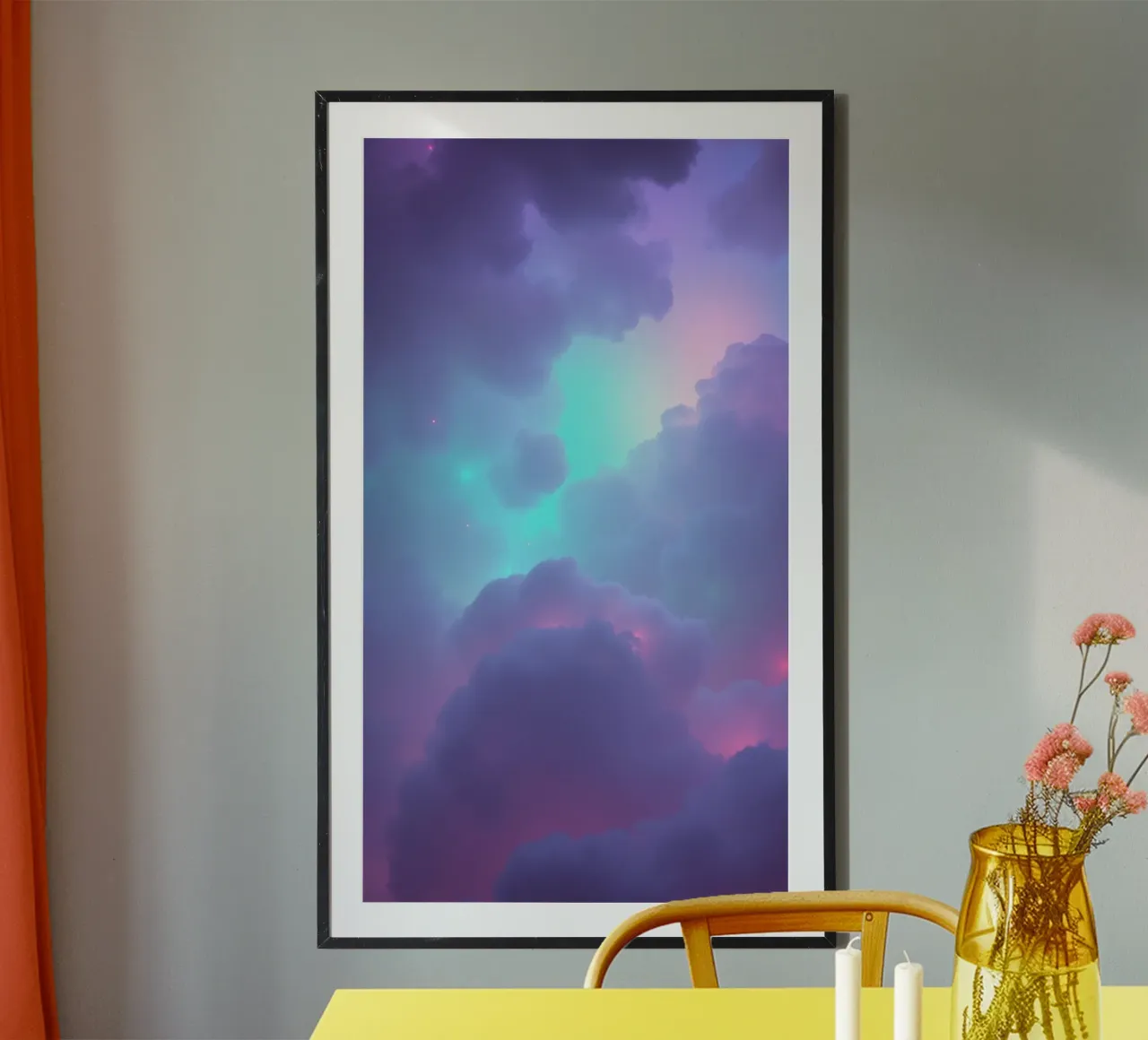 Dreamy abstract clouds in a vibrant color palette hahnemühle by DesignDoodle