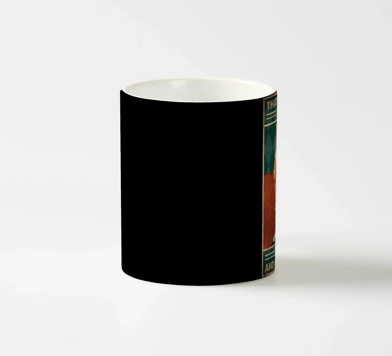 Cat That's What I Do I Drink I Read And I Know Things Keramik Tasse von Aaronshop