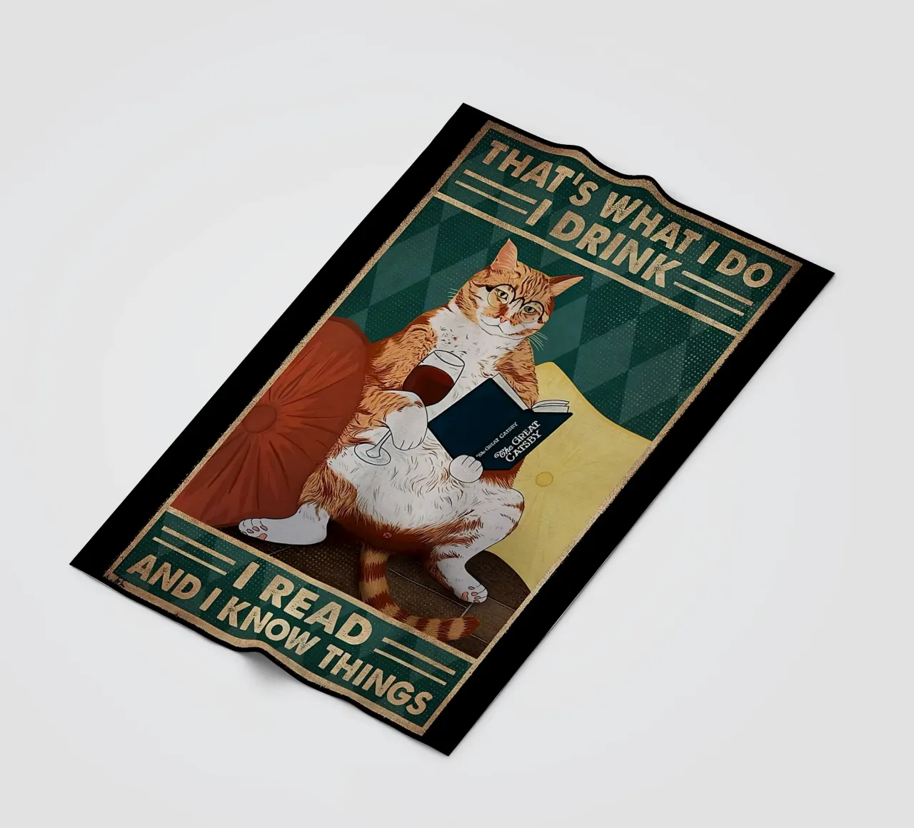 Cat That's What I Do I Drink I Read And I Know Things Fleecedecke von Aaronshop