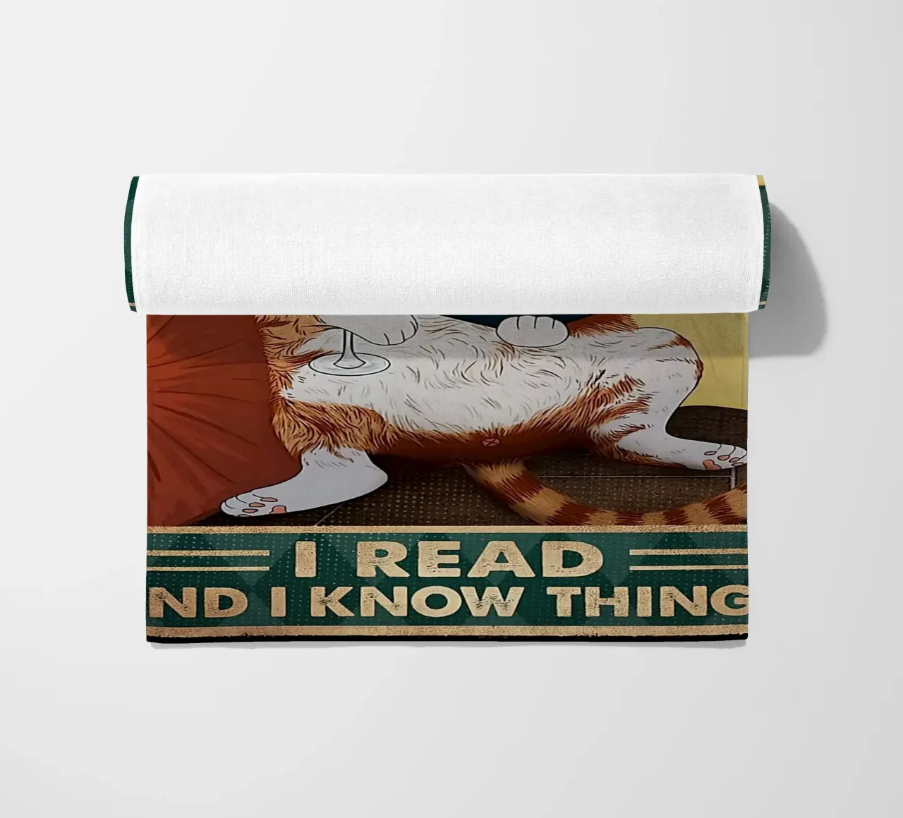 Cat That's What I Do I Drink I Read And I Know Things Strandtuch von Aaronshop