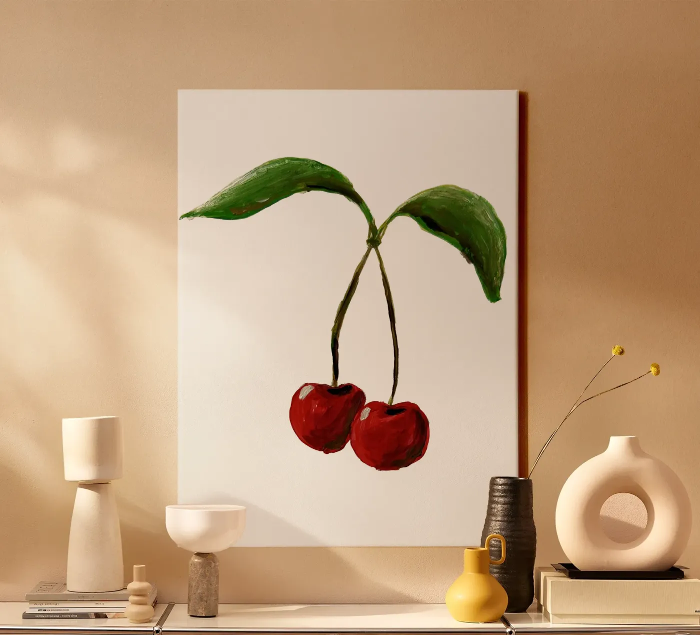 Cherries canvas van Femke Zwaan
